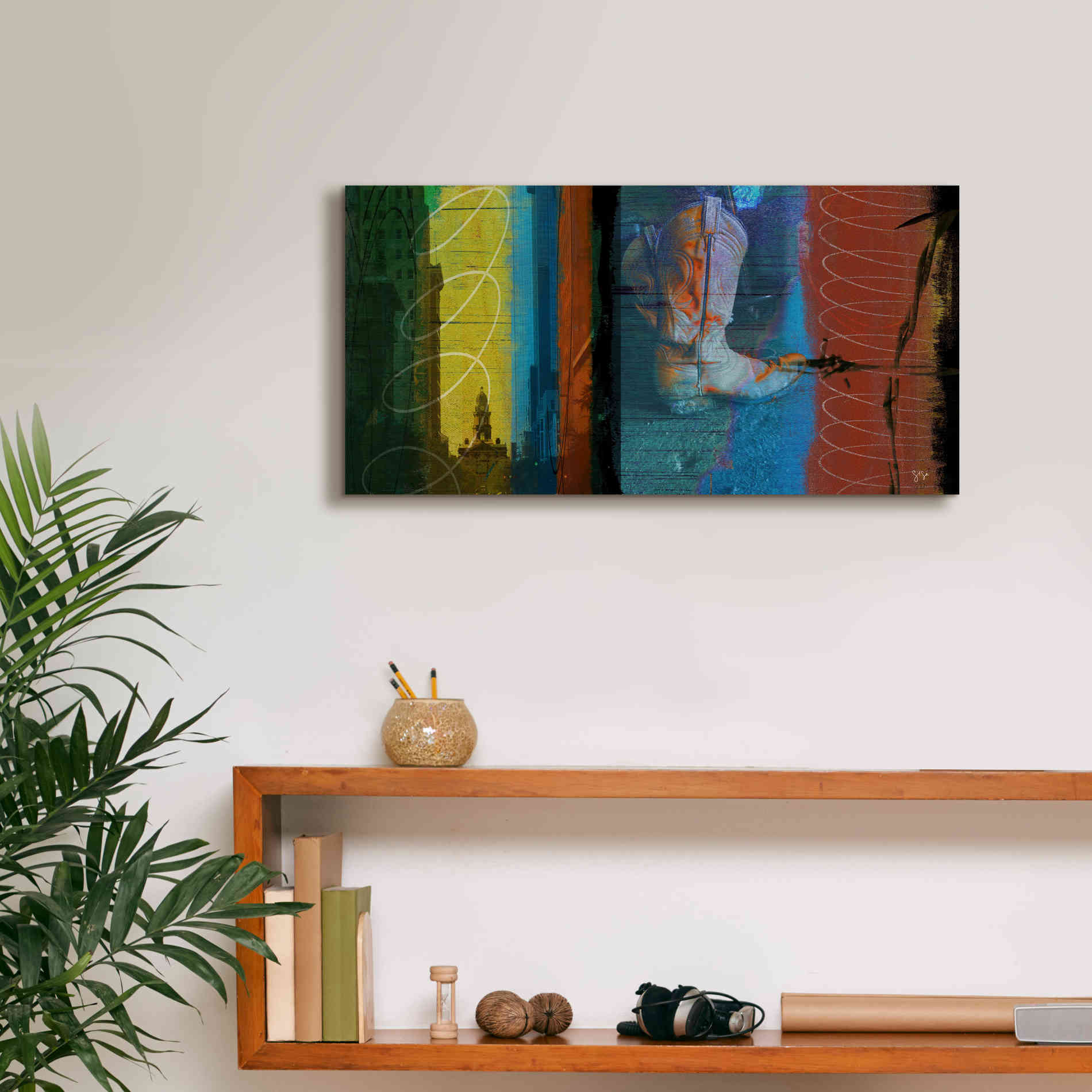 'Boot Collage' by Sisa Jasper Canvas Wall Art,24 x 12