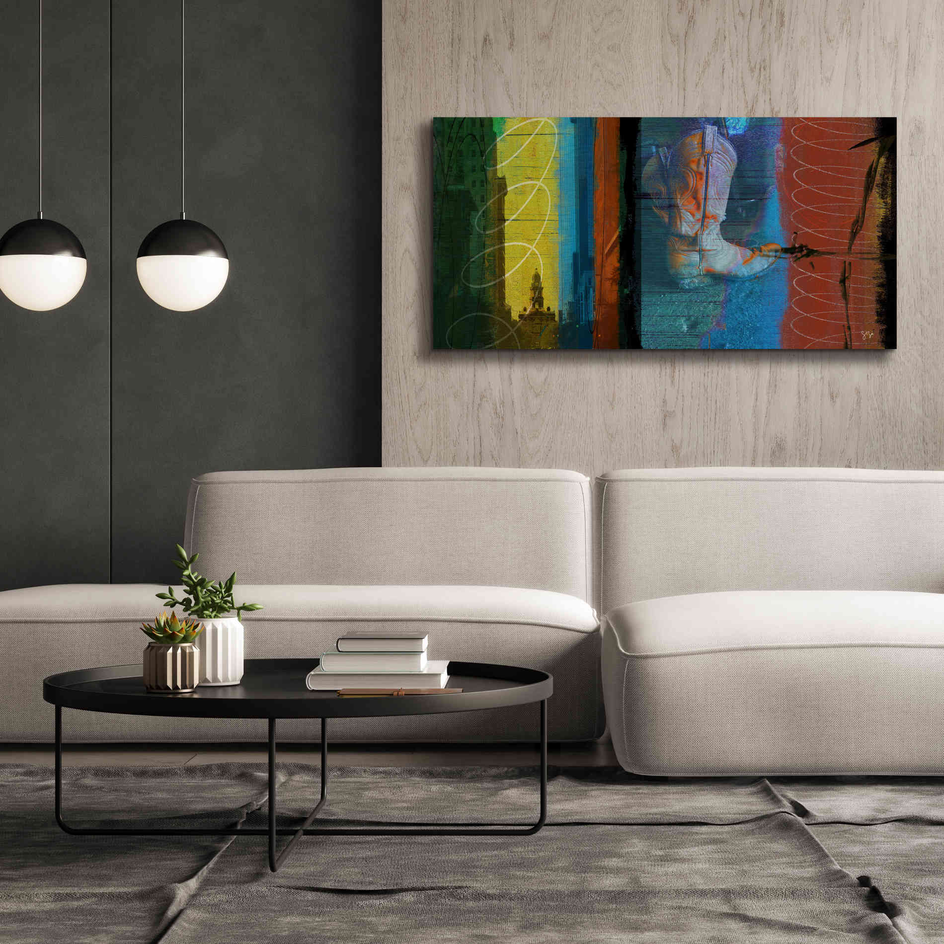 'Boot Collage' by Sisa Jasper Canvas Wall Art,60 x 30