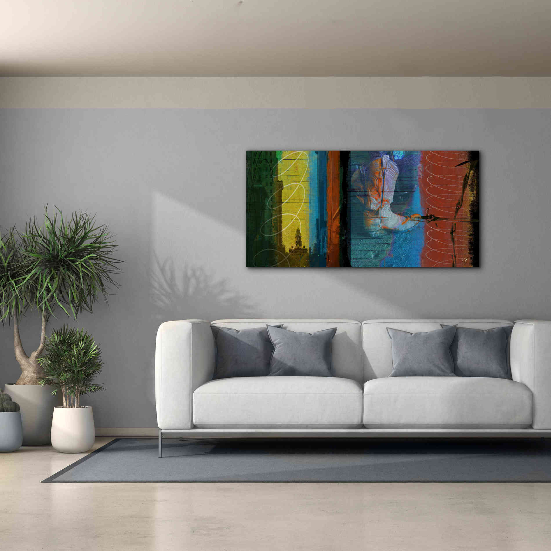 'Boot Collage' by Sisa Jasper Canvas Wall Art,60 x 30