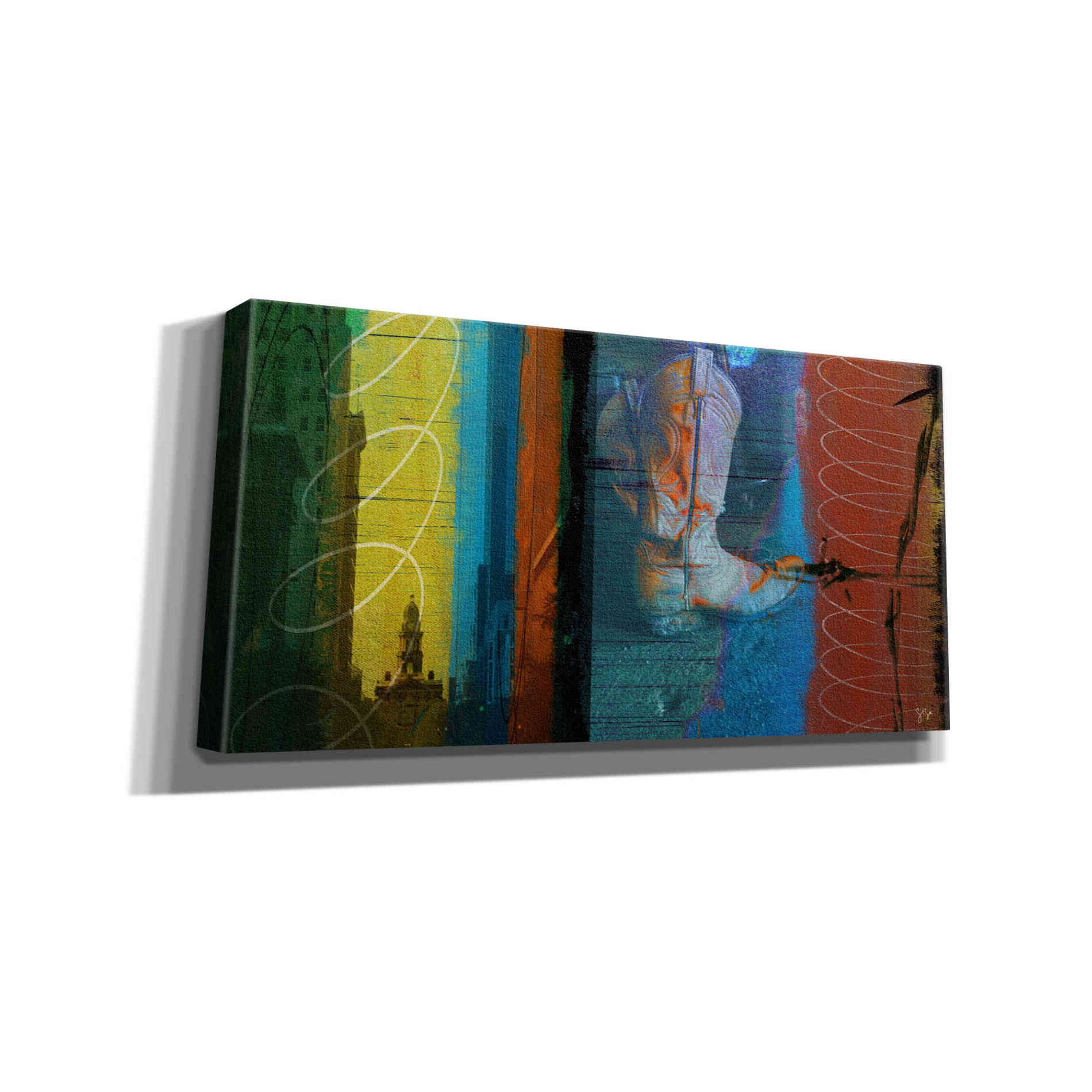 'Boot Collage' by Sisa Jasper Canvas Wall Art