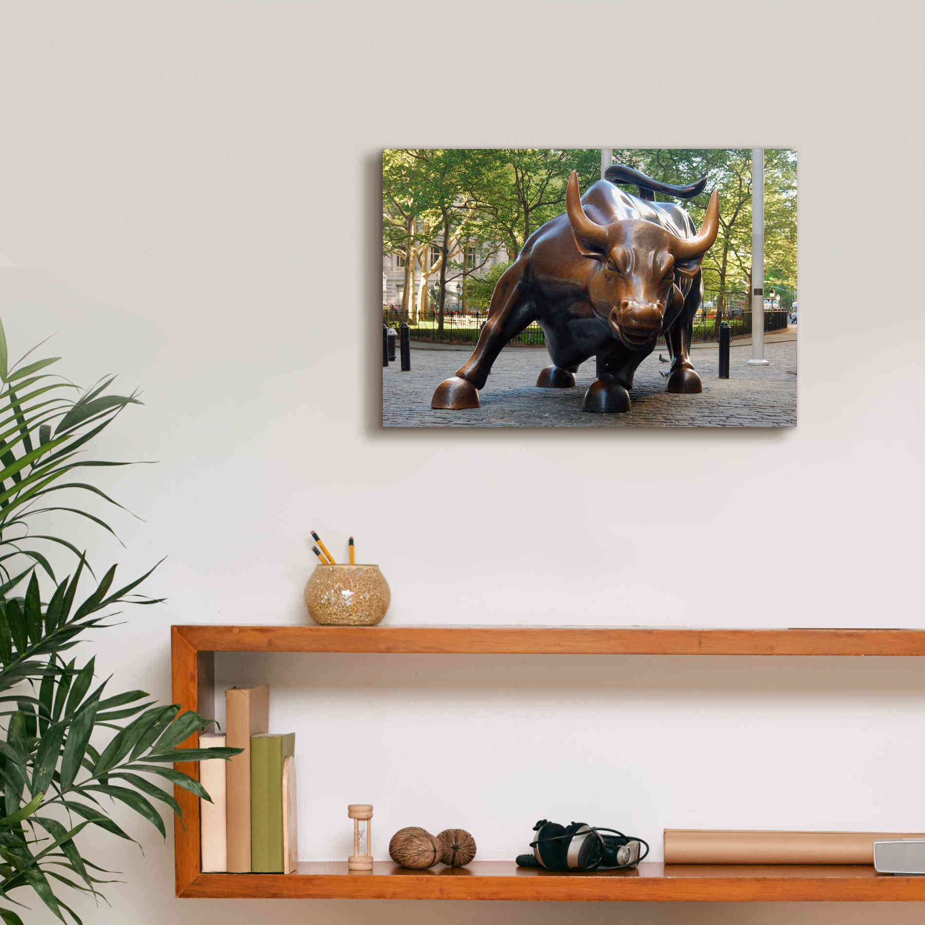 'Bull of Wallstreet' Canvas Wall Art,18 x 12