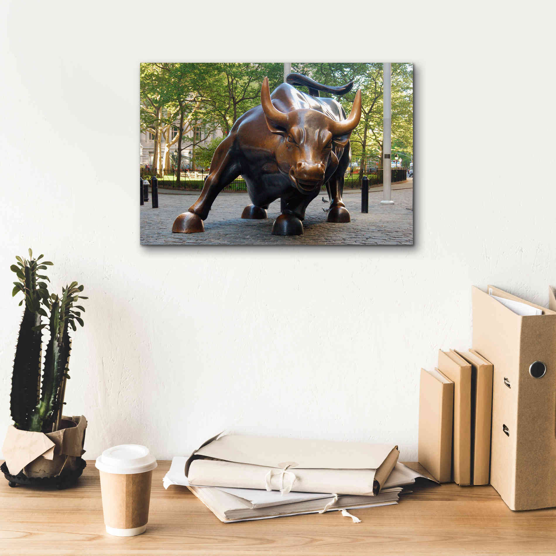 'Bull of Wallstreet' Canvas Wall Art,18 x 12