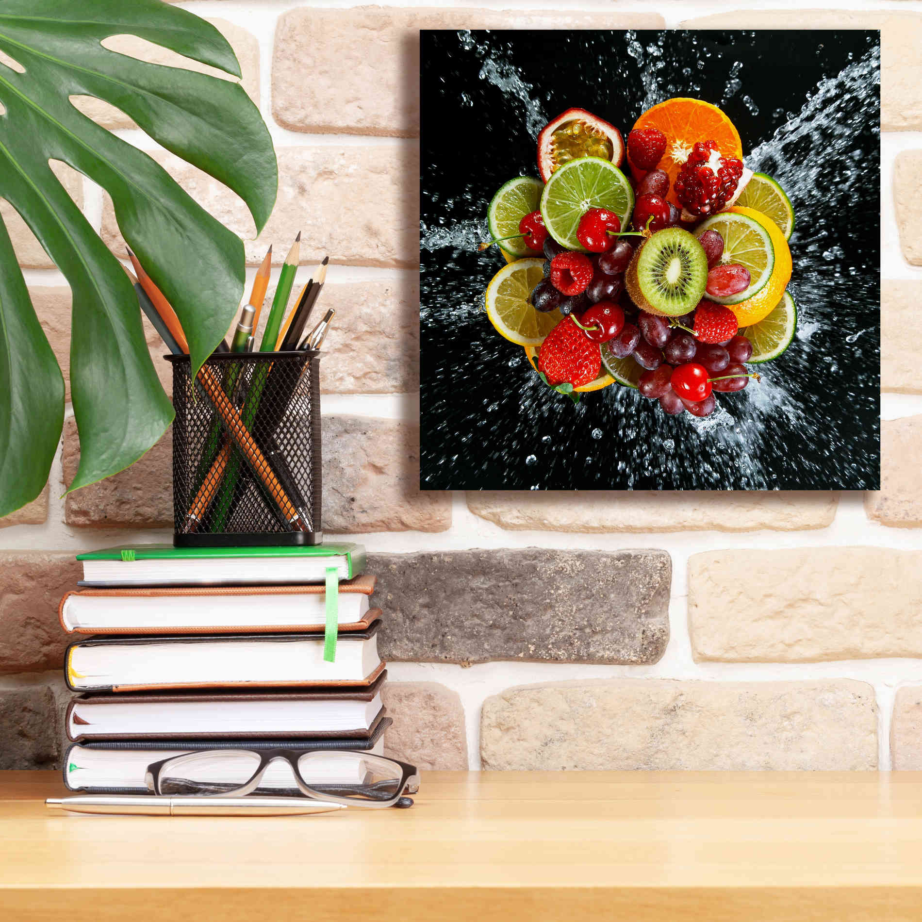 'Fruit Splash III' Canvas Wall Art,12 x 12
