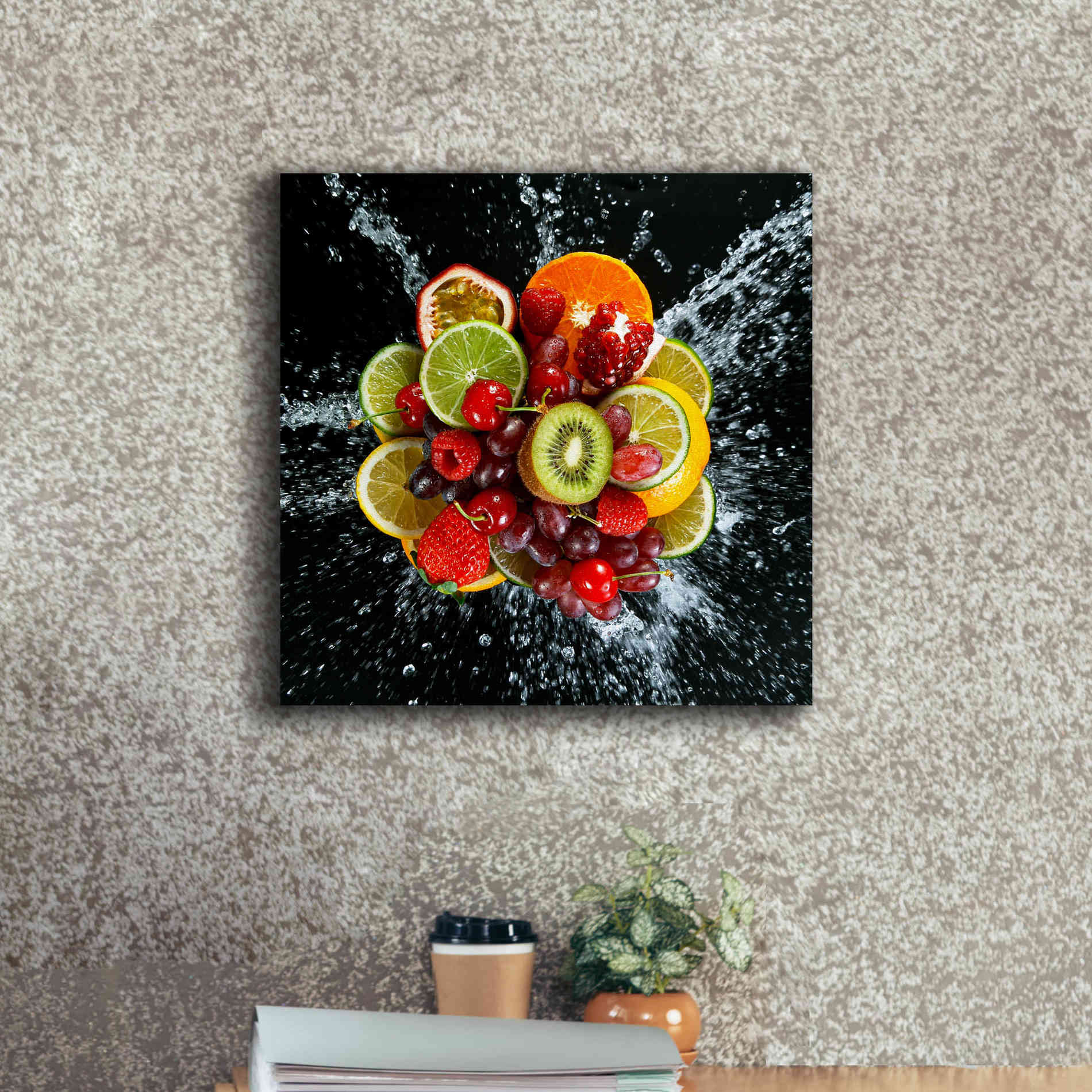 'Fruit Splash III' Canvas Wall Art,18 x 18