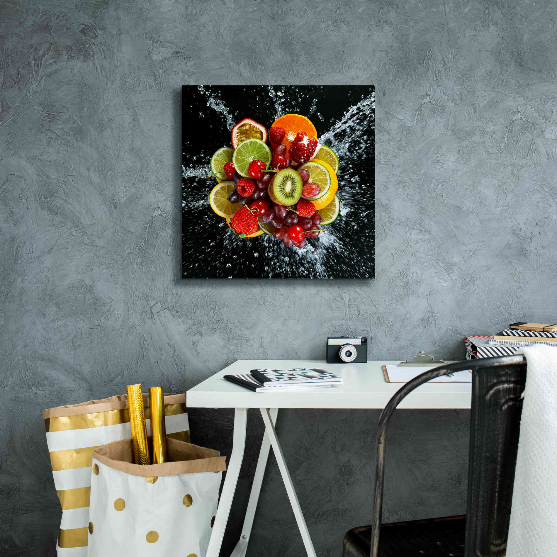 'Fruit Splash III' Canvas Wall Art,18 x 18
