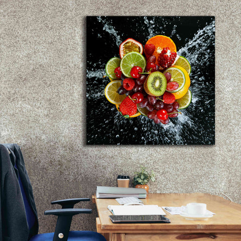 Image of 'Fruit Splash III' Canvas Wall Art,37 x 37