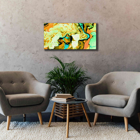 Image of 'Orange Lava' Canvas Wall Art,40 x 20