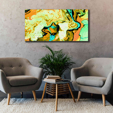 Image of 'Orange Lava' Canvas Wall Art,60 x 30