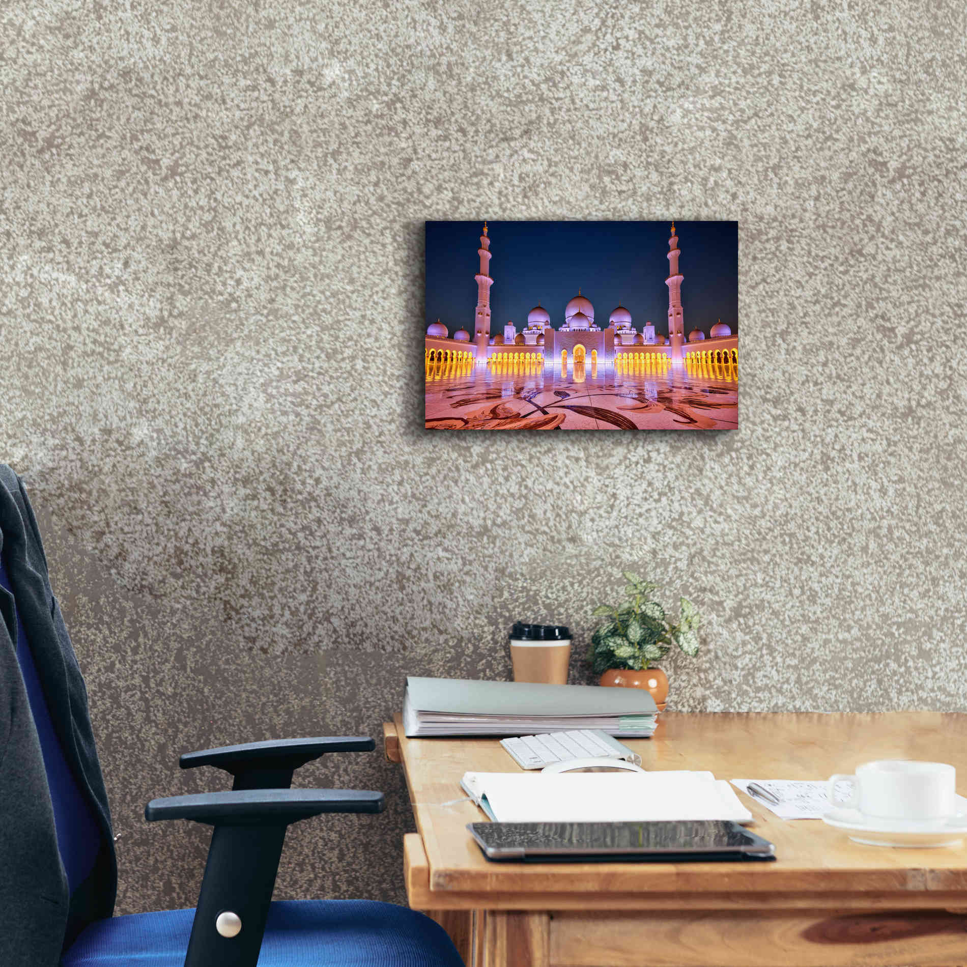 'Sheikh Zayed Grand Mosque' Canvas Wall Art,18 x 12