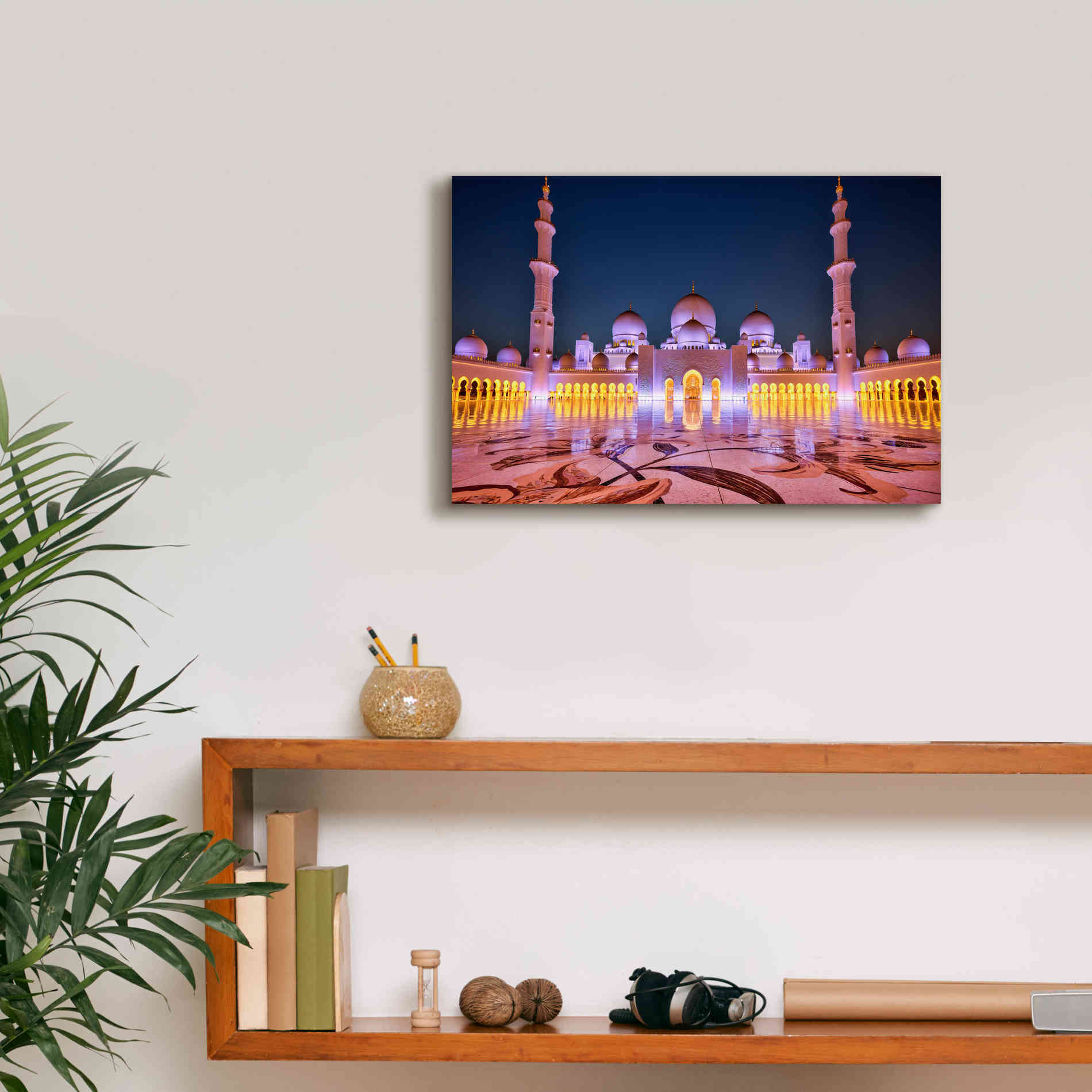 'Sheikh Zayed Grand Mosque' Canvas Wall Art,18 x 12