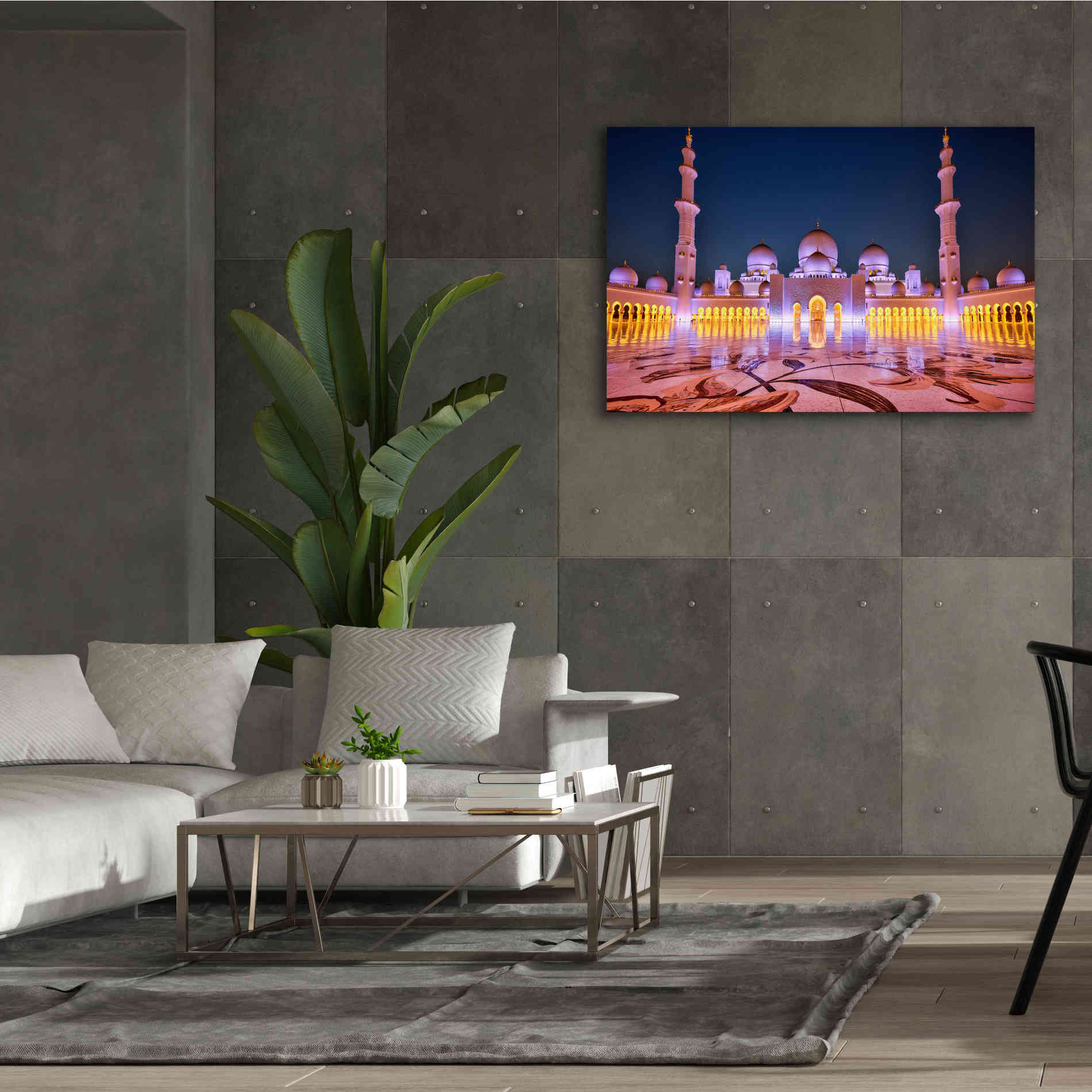 'Sheikh Zayed Grand Mosque' Canvas Wall Art,60 x 40