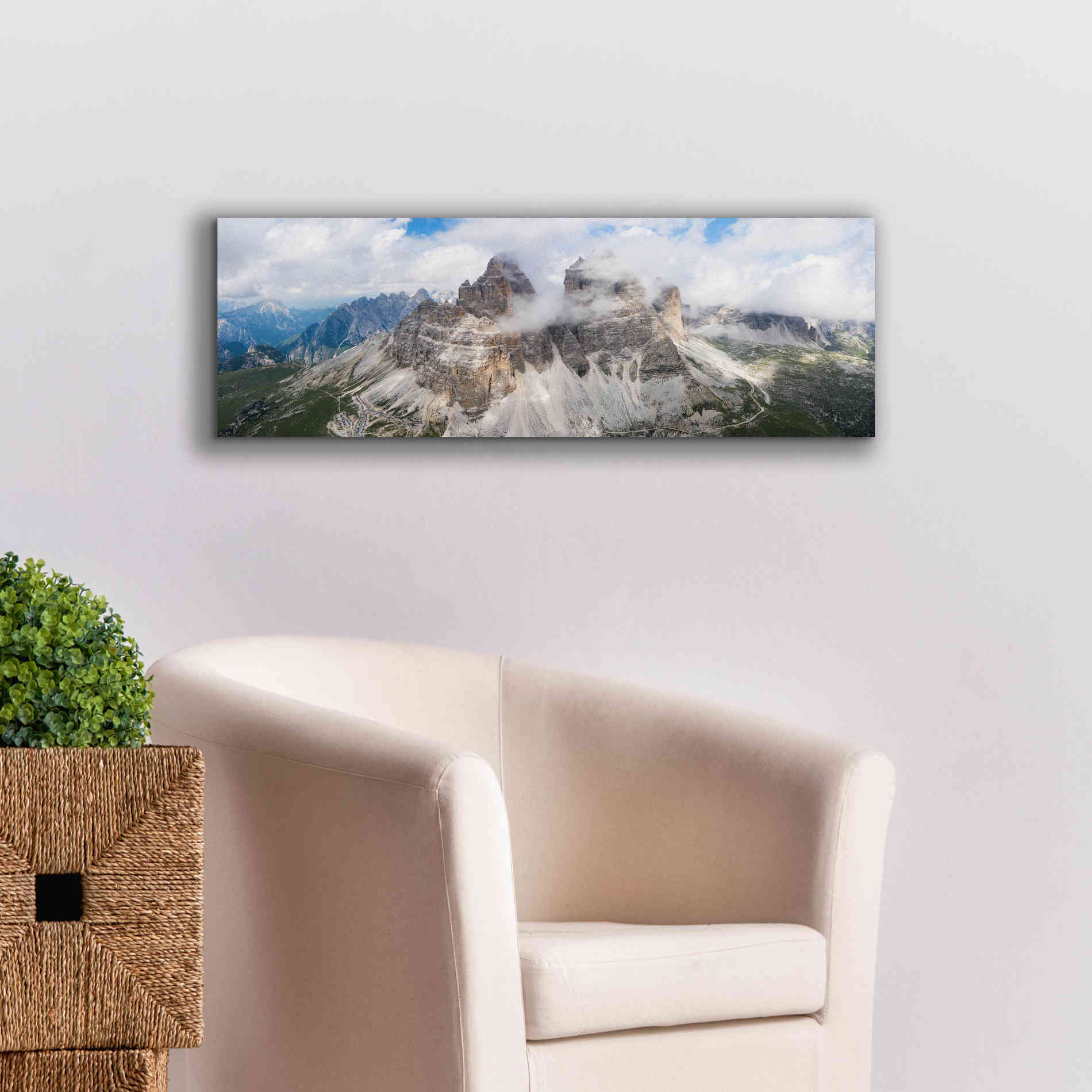 'Tre Cime Di Lavaredo' Canvas Wall Art,36 x 12