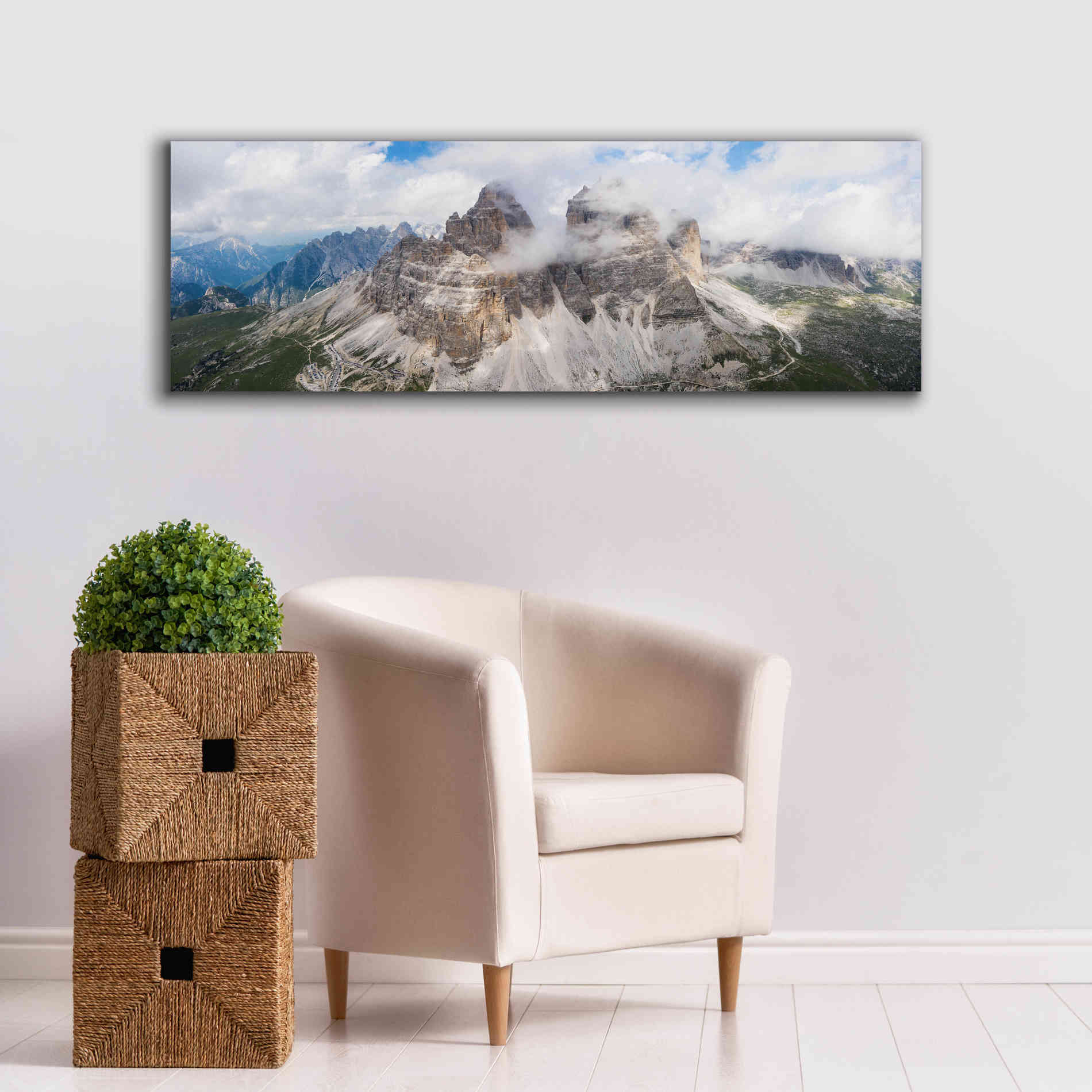 'Tre Cime Di Lavaredo' Canvas Wall Art,60 x 20