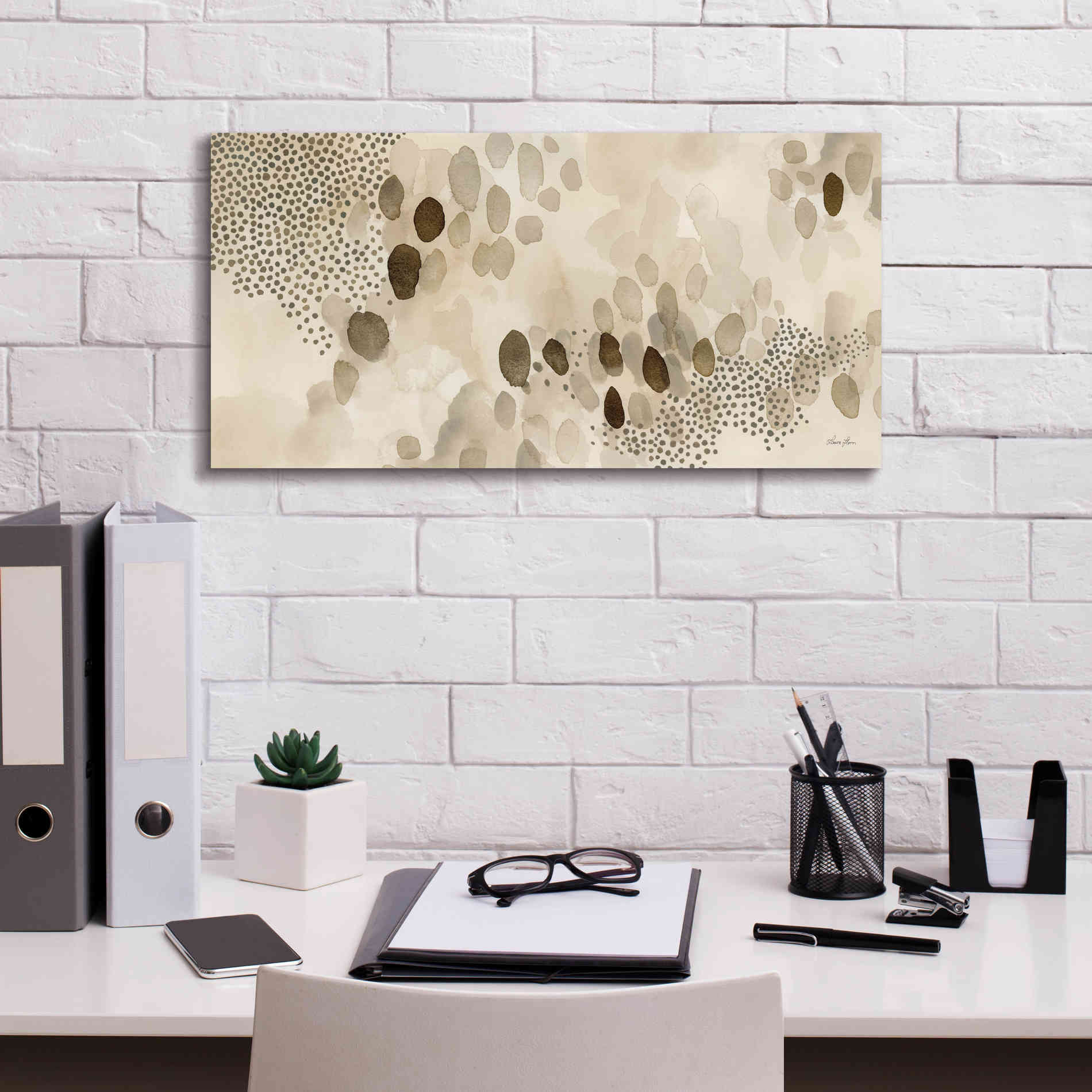 'Natural Abstract II' by Laura Horn, Canvas Wall Art,24 x 12