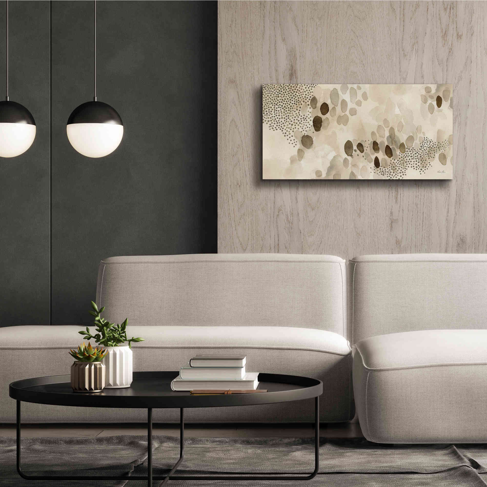 'Natural Abstract II' by Laura Horn, Canvas Wall Art,40 x 20