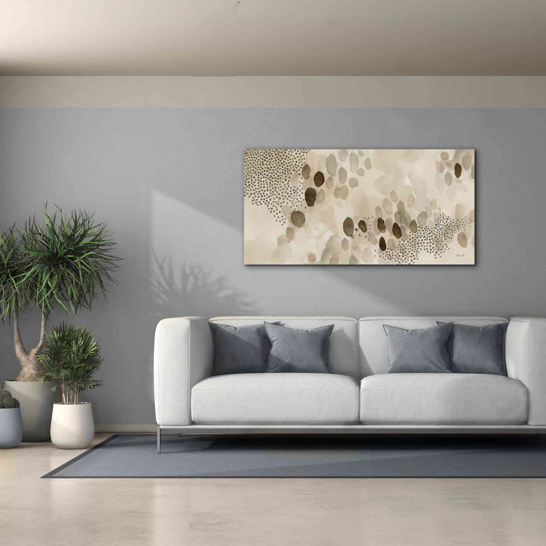 'Natural Abstract II' by Laura Horn, Canvas Wall Art,60 x 30