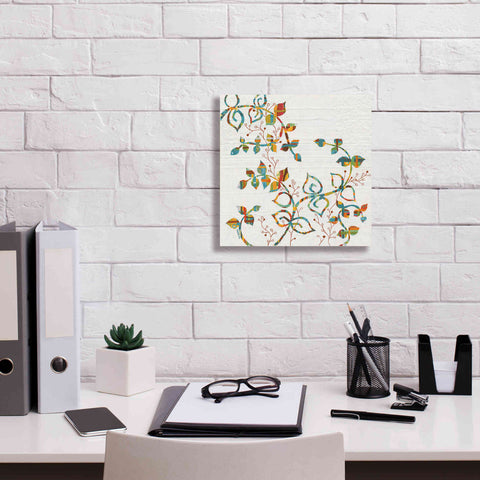 Image of 'Rainbow Vines with Berries Spice' by Kathy Ferguson, Canvas Wall Art,12 x 12