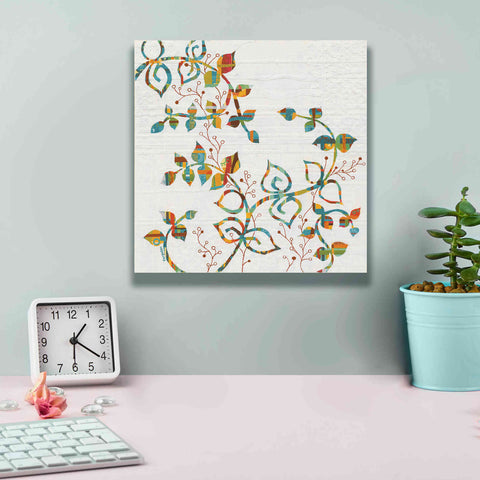 Image of 'Rainbow Vines with Berries Spice' by Kathy Ferguson, Canvas Wall Art,12 x 12