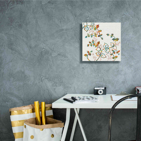 Image of 'Rainbow Vines with Berries Spice' by Kathy Ferguson, Canvas Wall Art,12 x 12