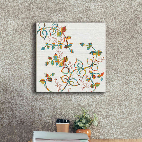 Image of 'Rainbow Vines with Berries Spice' by Kathy Ferguson, Canvas Wall Art,18 x 18
