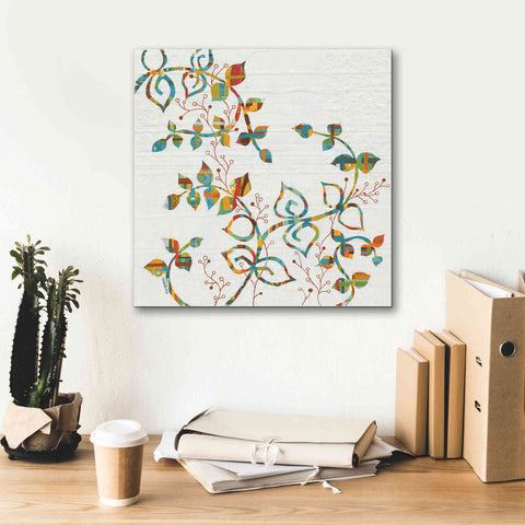 Image of 'Rainbow Vines with Berries Spice' by Kathy Ferguson, Canvas Wall Art,18 x 18