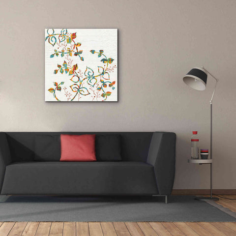 Image of 'Rainbow Vines with Berries Spice' by Kathy Ferguson, Canvas Wall Art,37 x 37