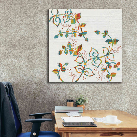 Image of 'Rainbow Vines with Berries Spice' by Kathy Ferguson, Canvas Wall Art,37 x 37