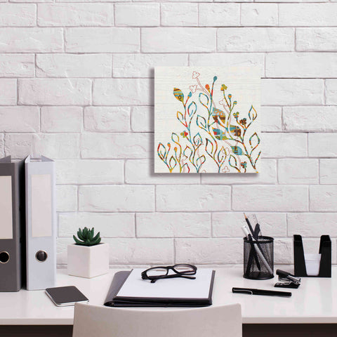 Image of 'Rainbow Vines with Flowers Spice' by Kathy Ferguson, Canvas Wall Art,12 x 12