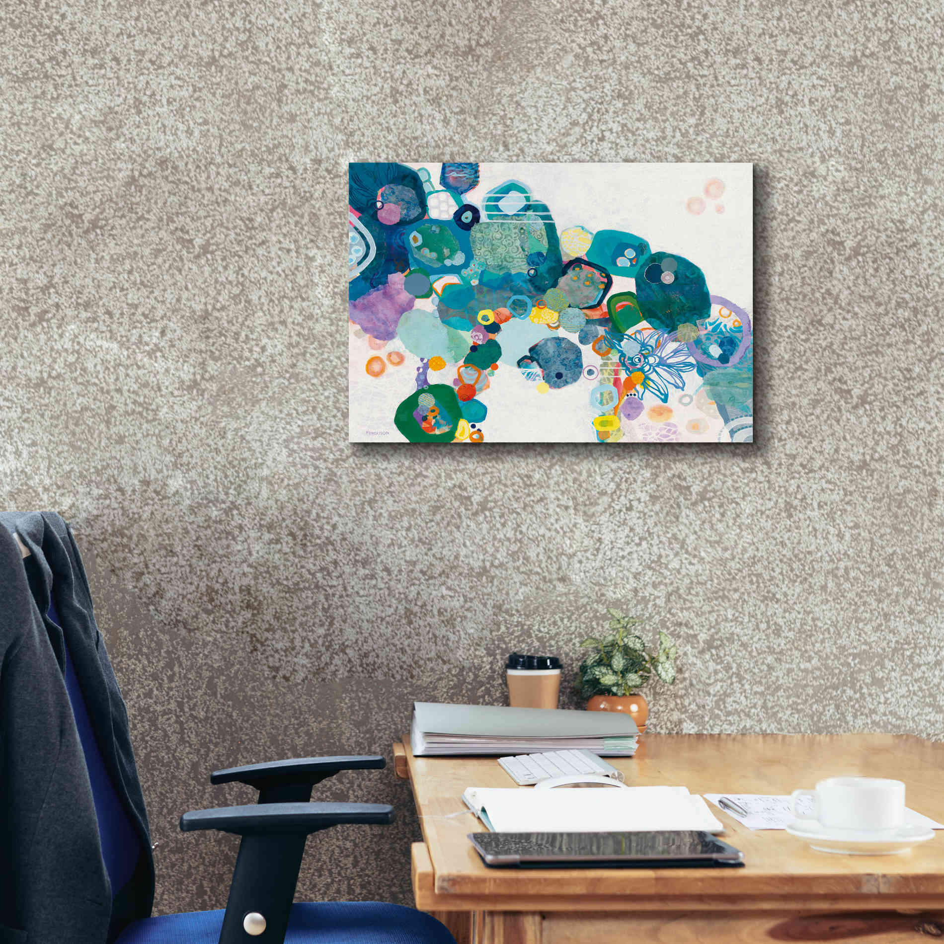 'Bridging our Differences' by Kathy Ferguson, Canvas Wall Art,26 x 18