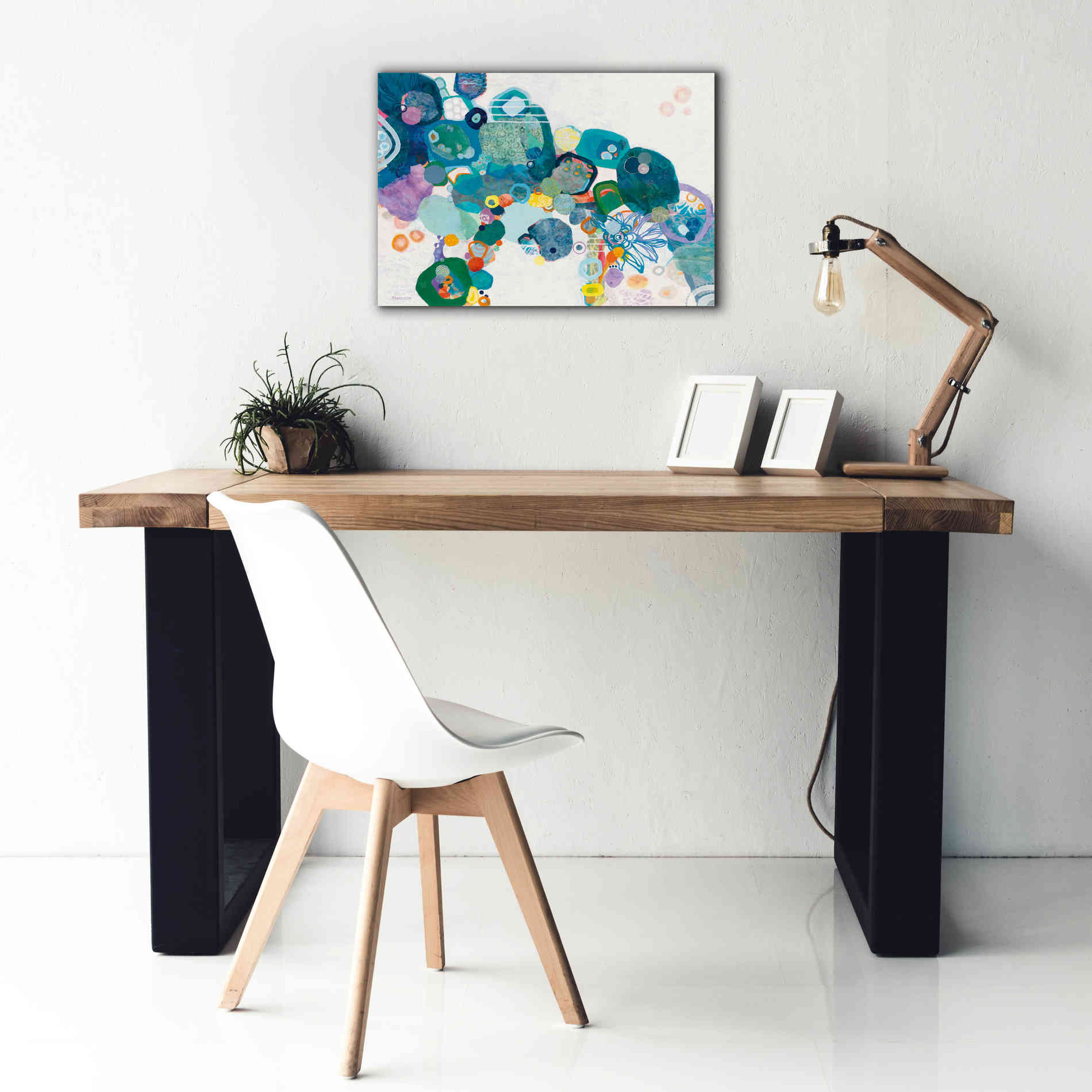 'Bridging our Differences' by Kathy Ferguson, Canvas Wall Art,26 x 18