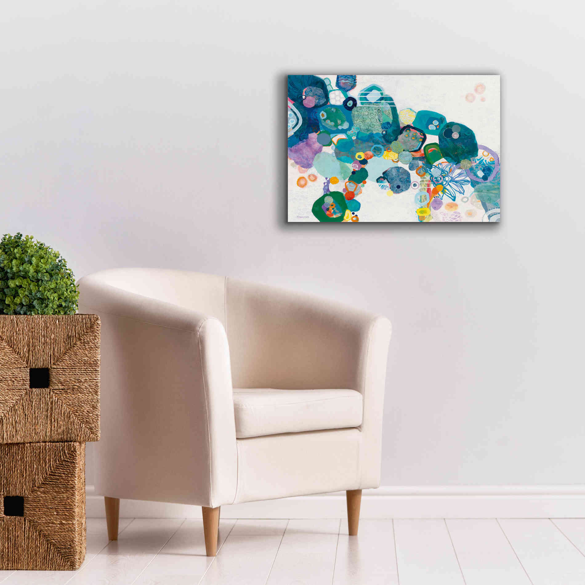 'Bridging our Differences' by Kathy Ferguson, Canvas Wall Art,26 x 18