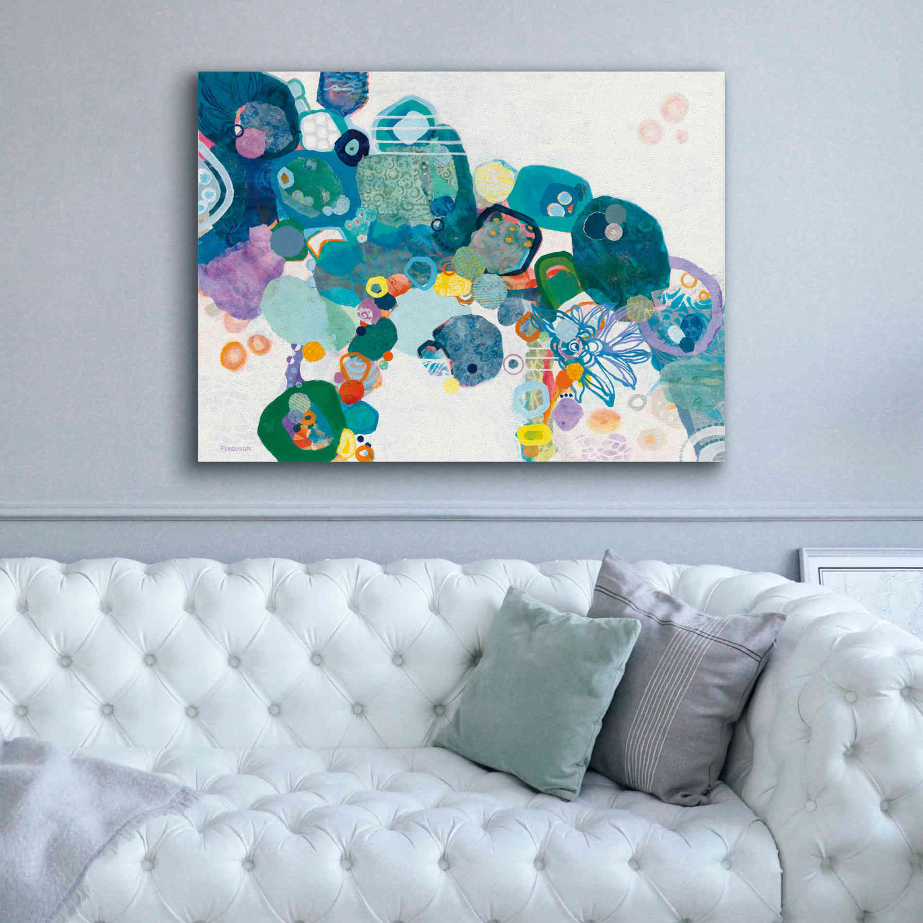 'Bridging our Differences' by Kathy Ferguson, Canvas Wall Art,54 x 40