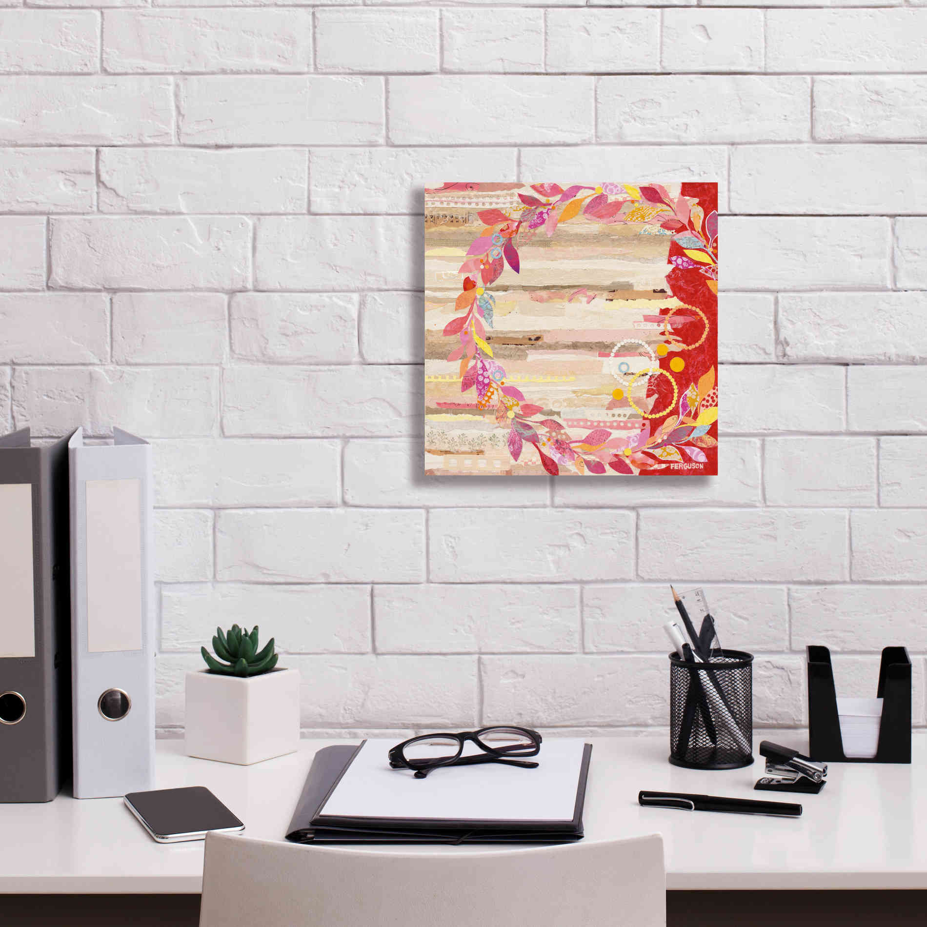 'Resting on Ones Laurels' by Kathy Ferguson, Canvas Wall Art,12 x 12