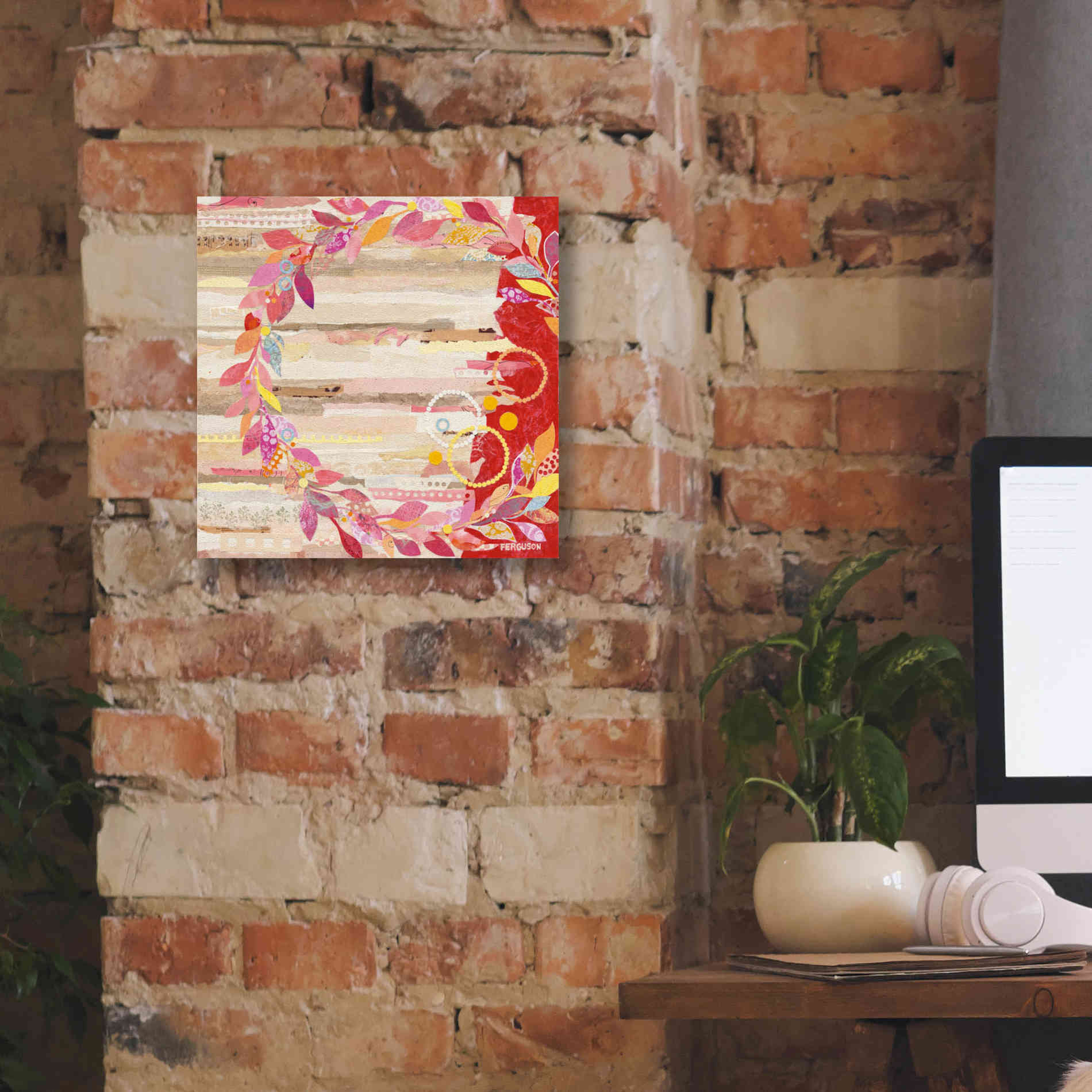 'Resting on Ones Laurels' by Kathy Ferguson, Canvas Wall Art,12 x 12