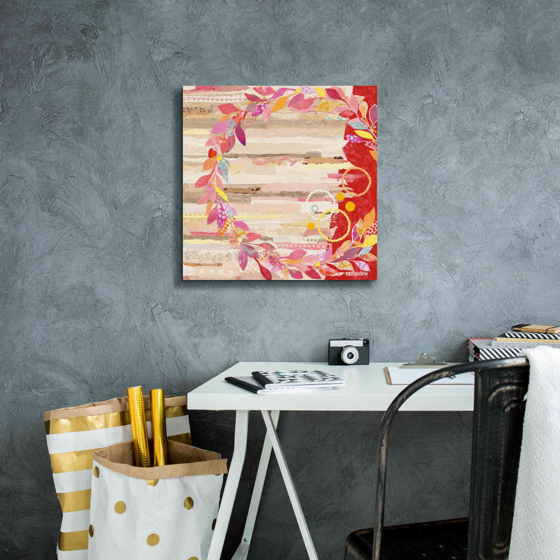 'Resting on Ones Laurels' by Kathy Ferguson, Canvas Wall Art,18 x 18