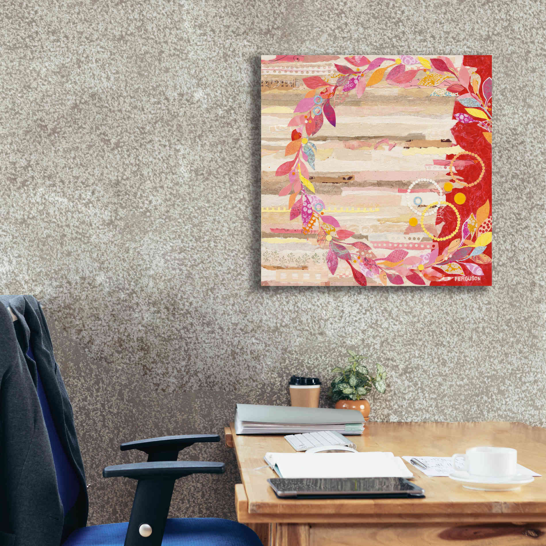 'Resting on Ones Laurels' by Kathy Ferguson, Canvas Wall Art,26 x 26