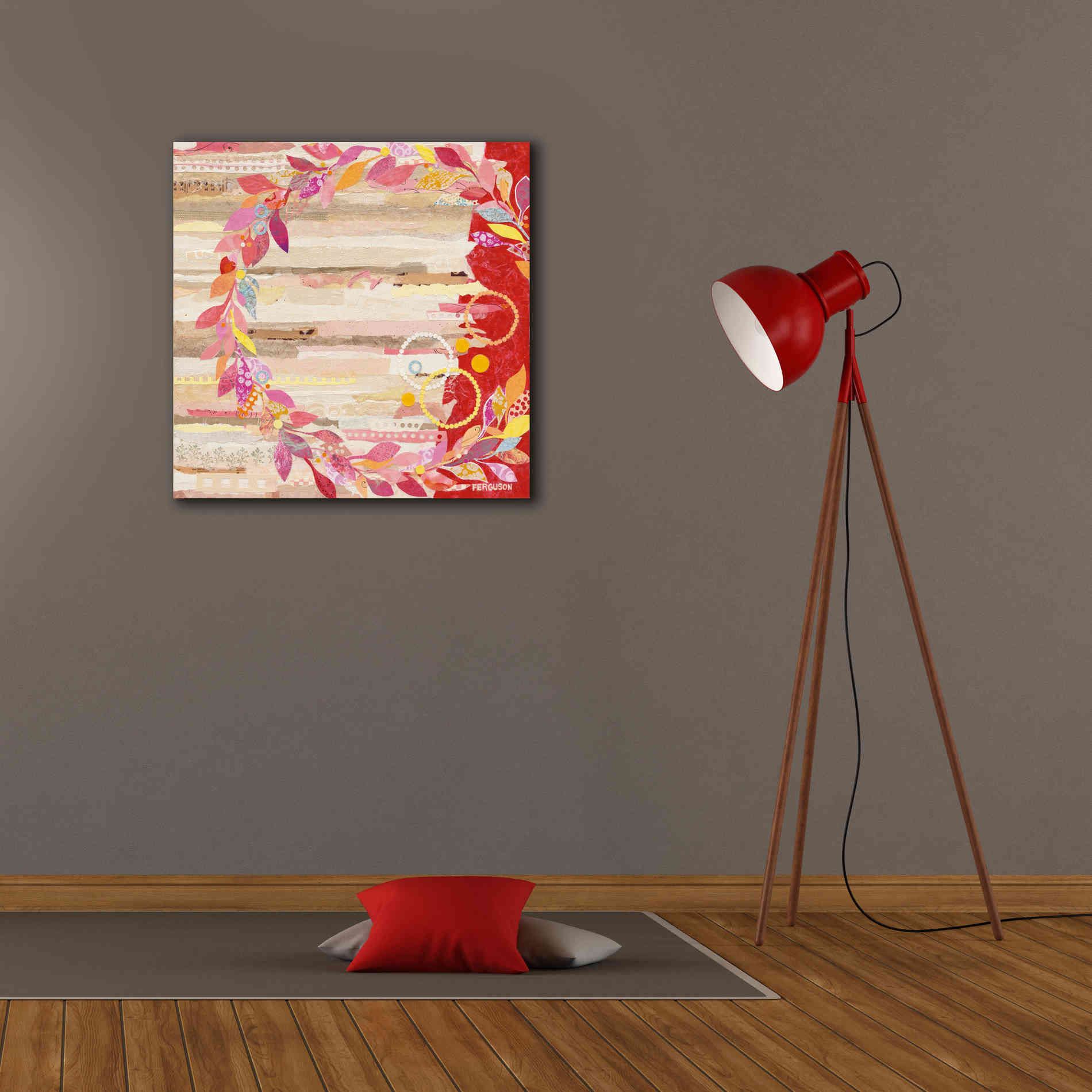 'Resting on Ones Laurels' by Kathy Ferguson, Canvas Wall Art,26 x 26