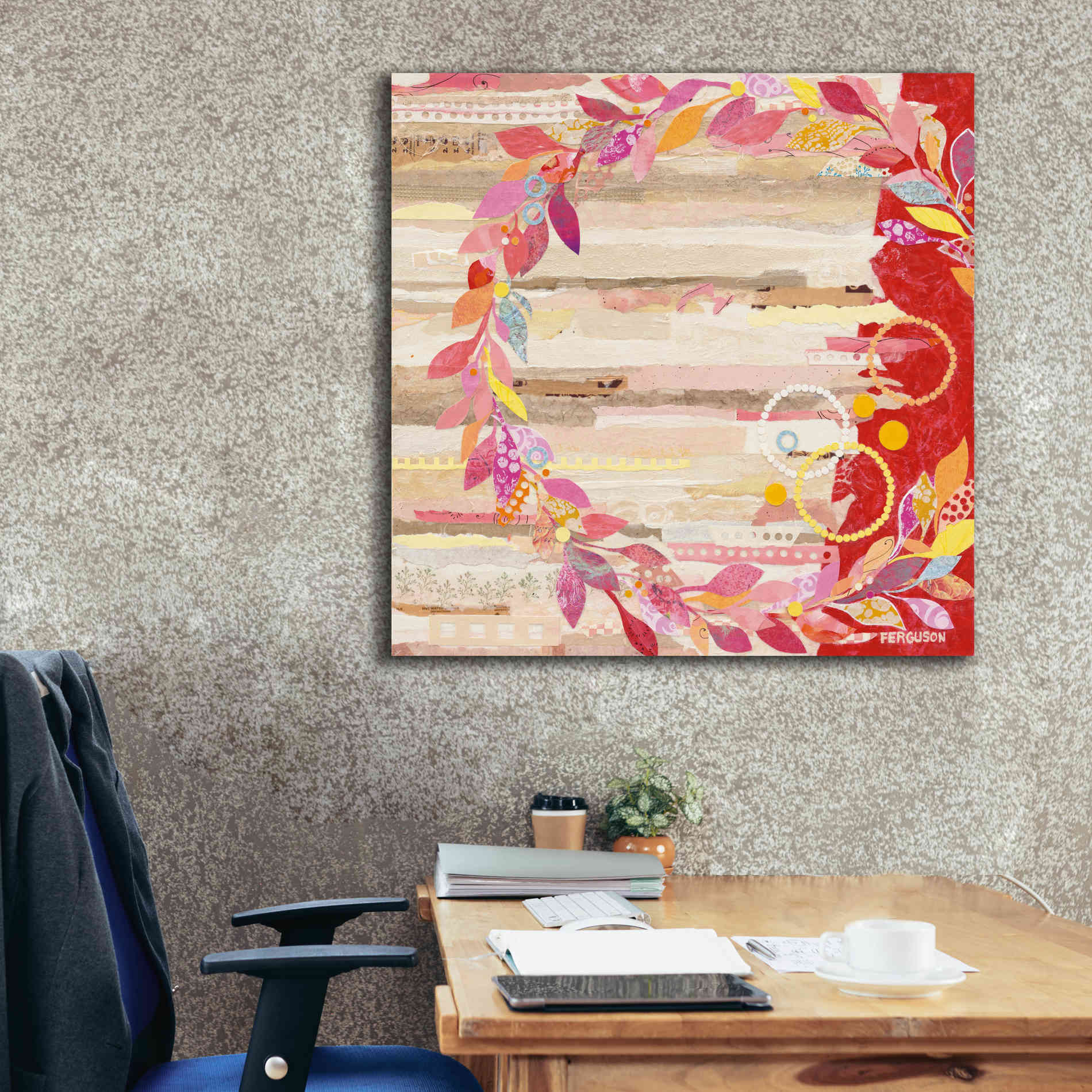 'Resting on Ones Laurels' by Kathy Ferguson, Canvas Wall Art,37 x 37