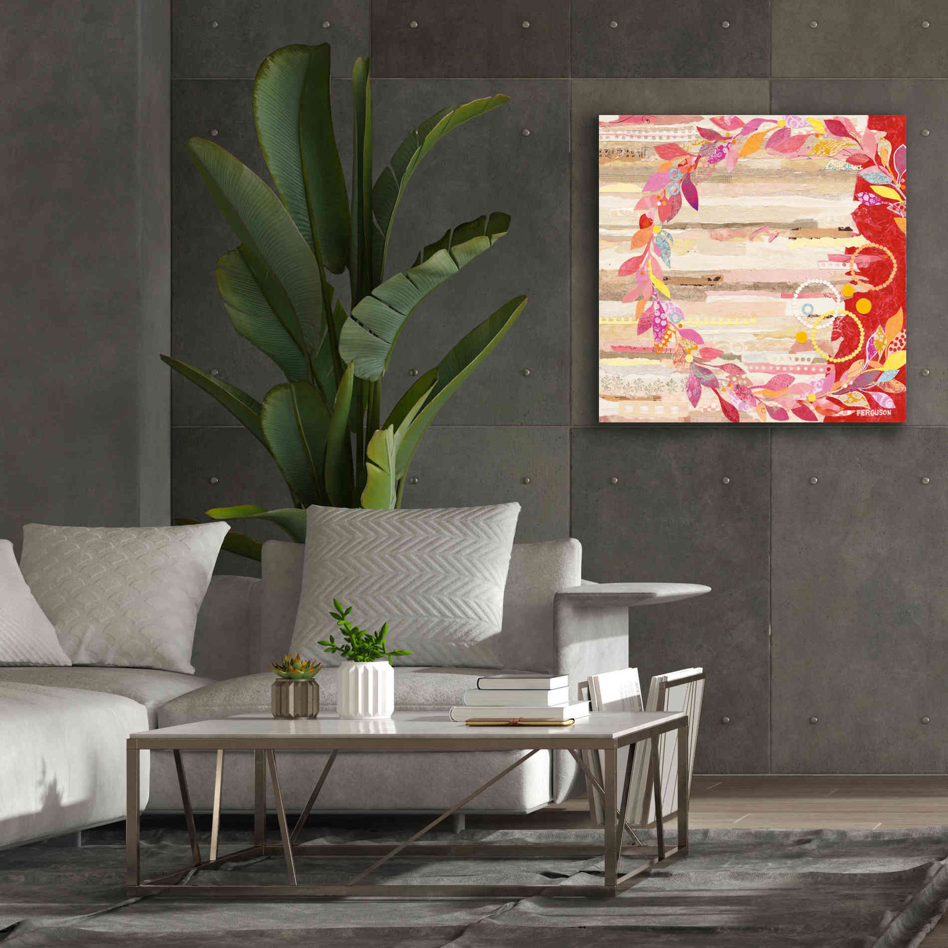 'Resting on Ones Laurels' by Kathy Ferguson, Canvas Wall Art,37 x 37