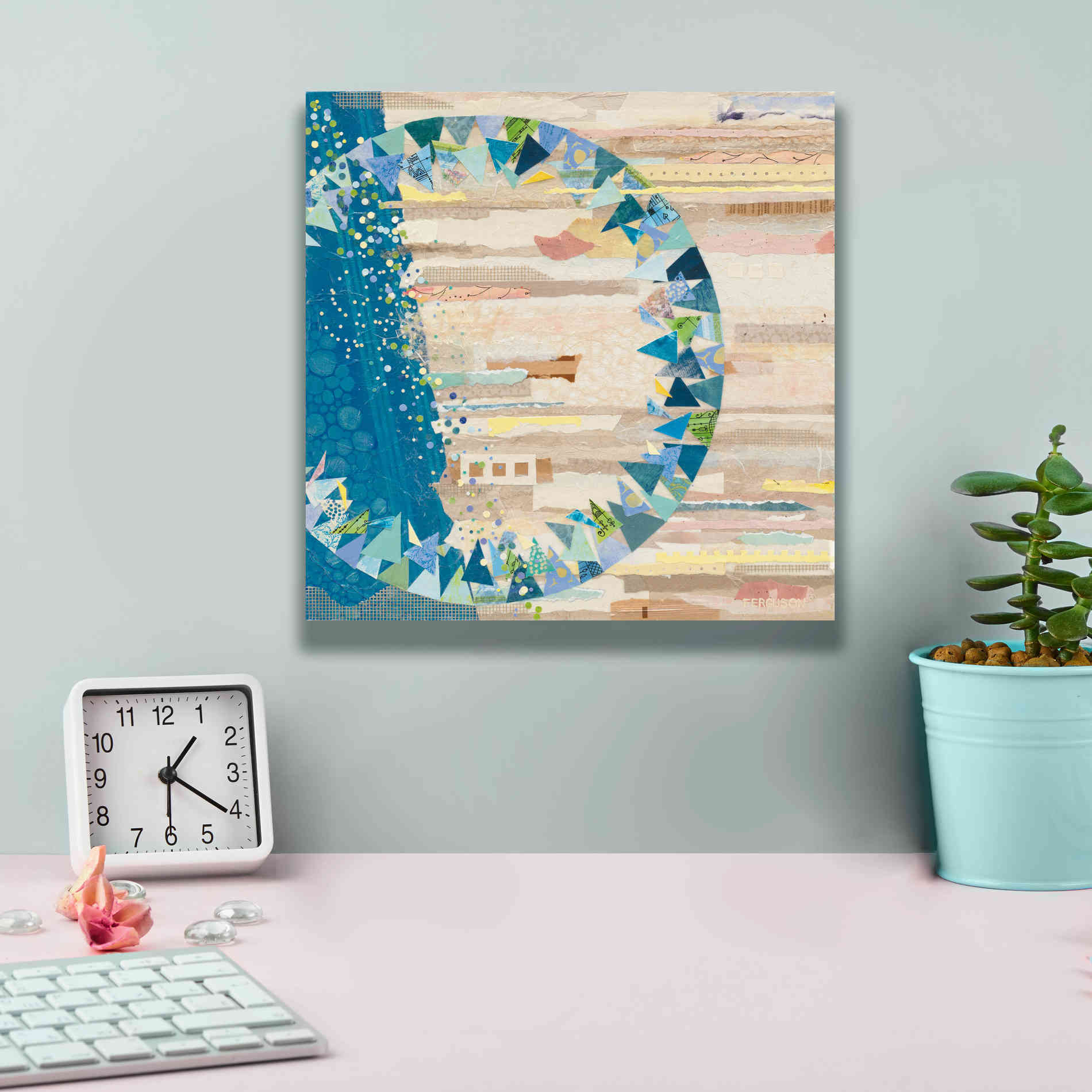 'The Calm and The Storm' by Kathy Ferguson, Canvas Wall Art,12 x 12