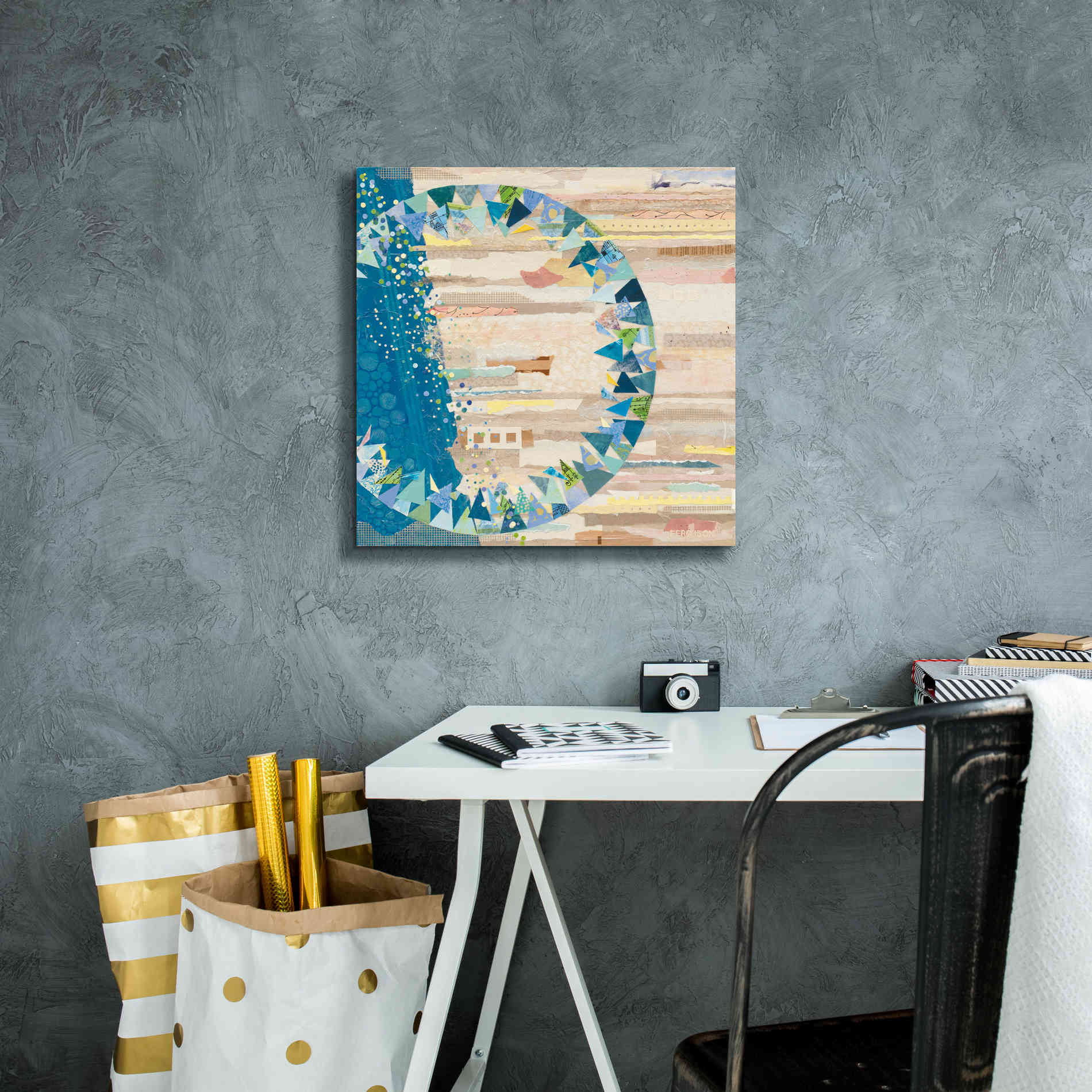 'The Calm and The Storm' by Kathy Ferguson, Canvas Wall Art,18 x 18