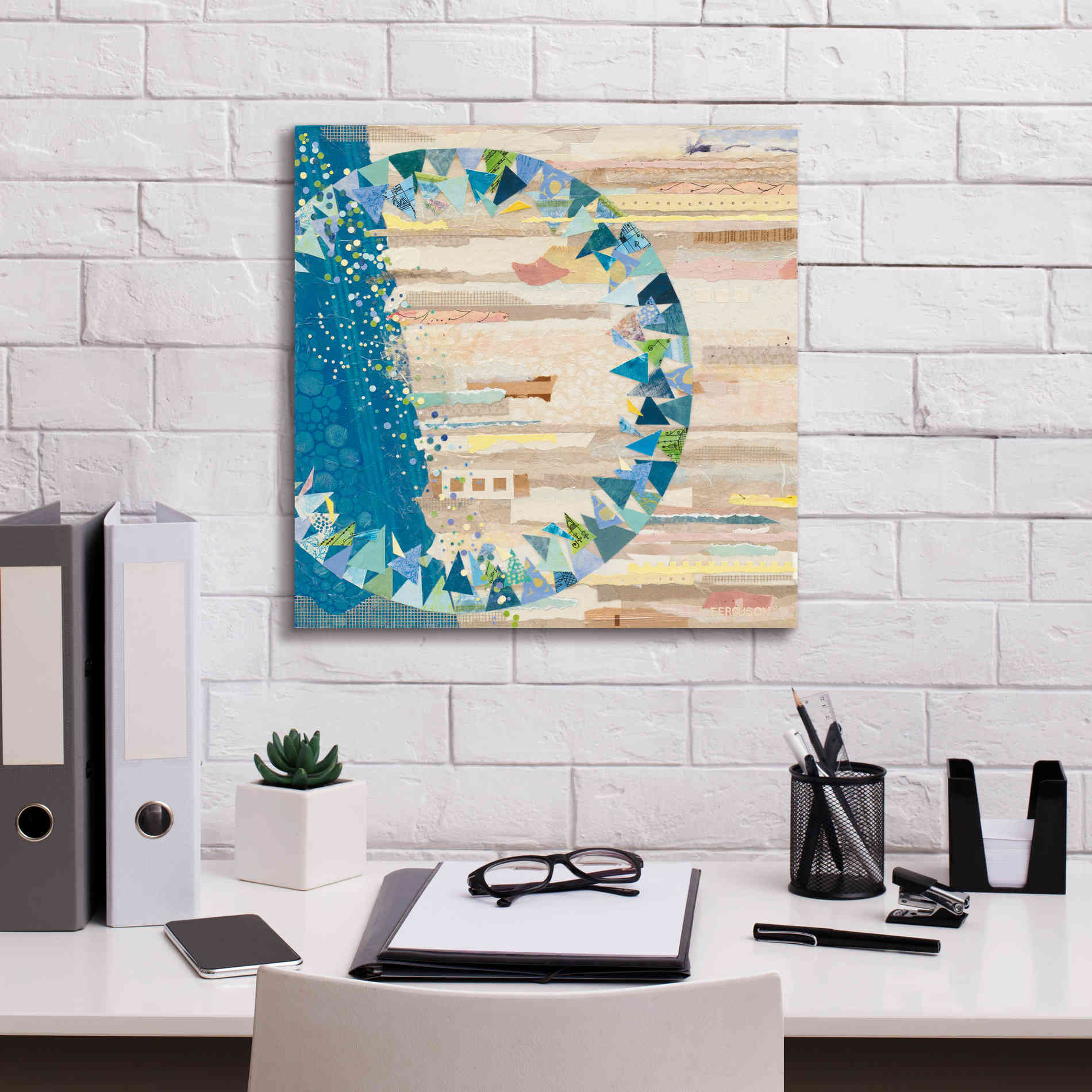 'The Calm and The Storm' by Kathy Ferguson, Canvas Wall Art,18 x 18