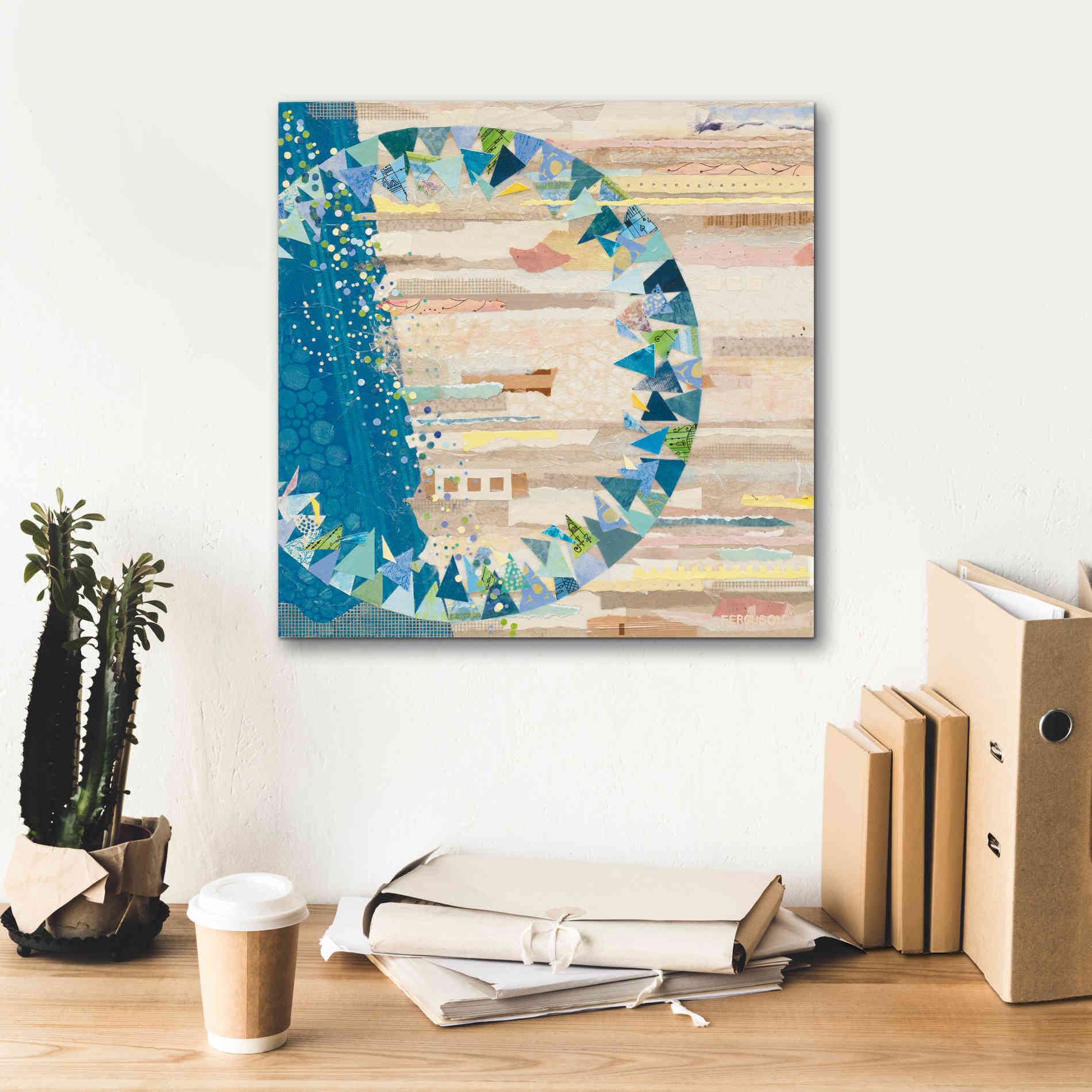 'The Calm and The Storm' by Kathy Ferguson, Canvas Wall Art,18 x 18