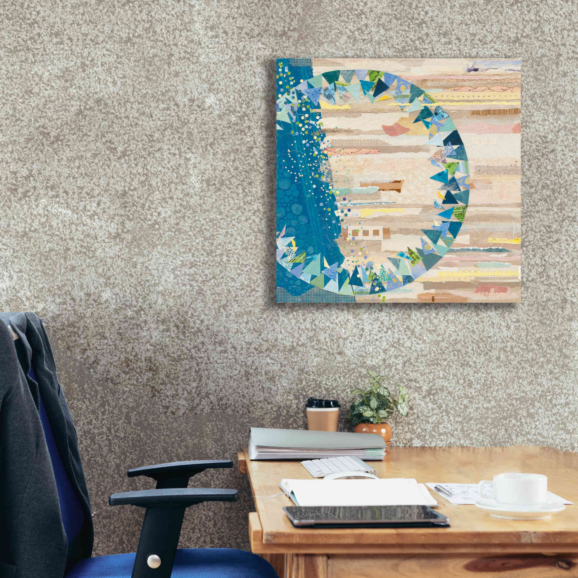 'The Calm and The Storm' by Kathy Ferguson, Canvas Wall Art,26 x 26