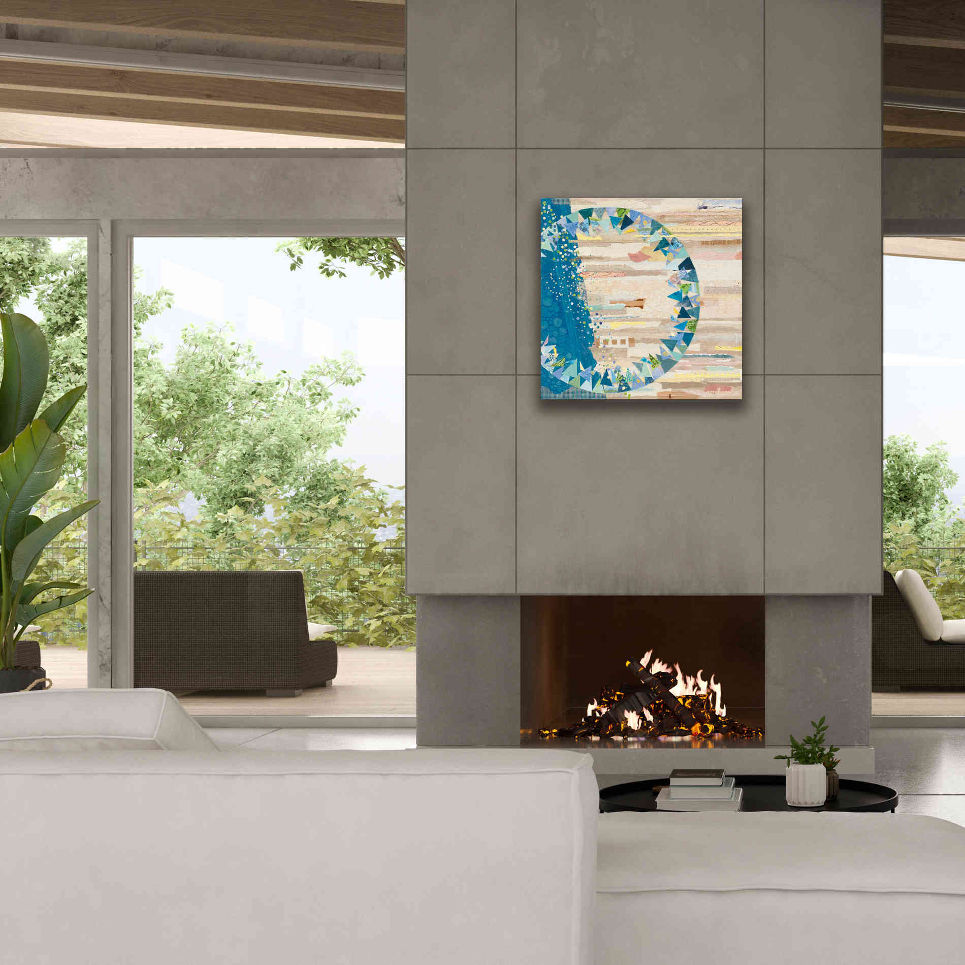 'The Calm and The Storm' by Kathy Ferguson, Canvas Wall Art,26 x 26