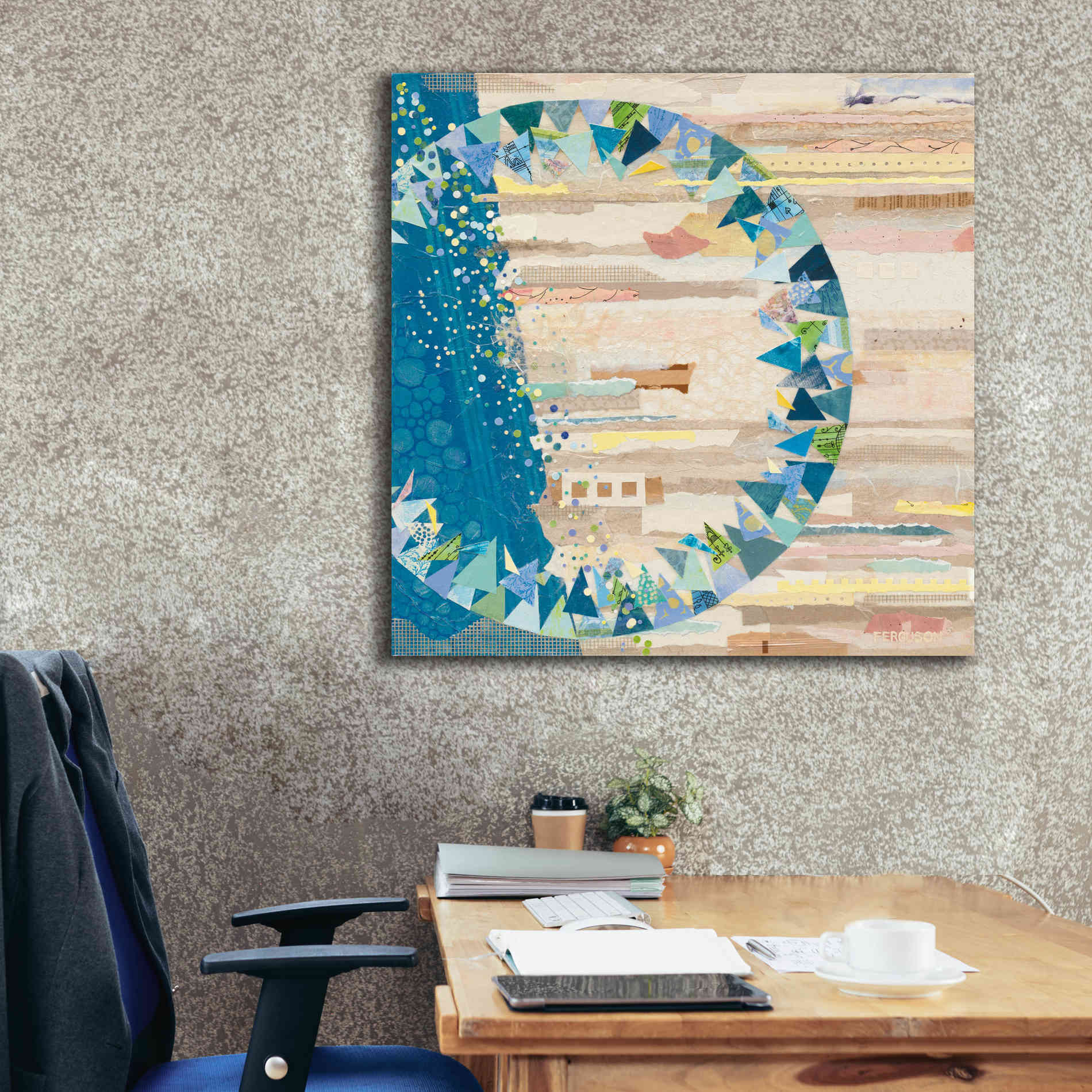 'The Calm and The Storm' by Kathy Ferguson, Canvas Wall Art,37 x 37