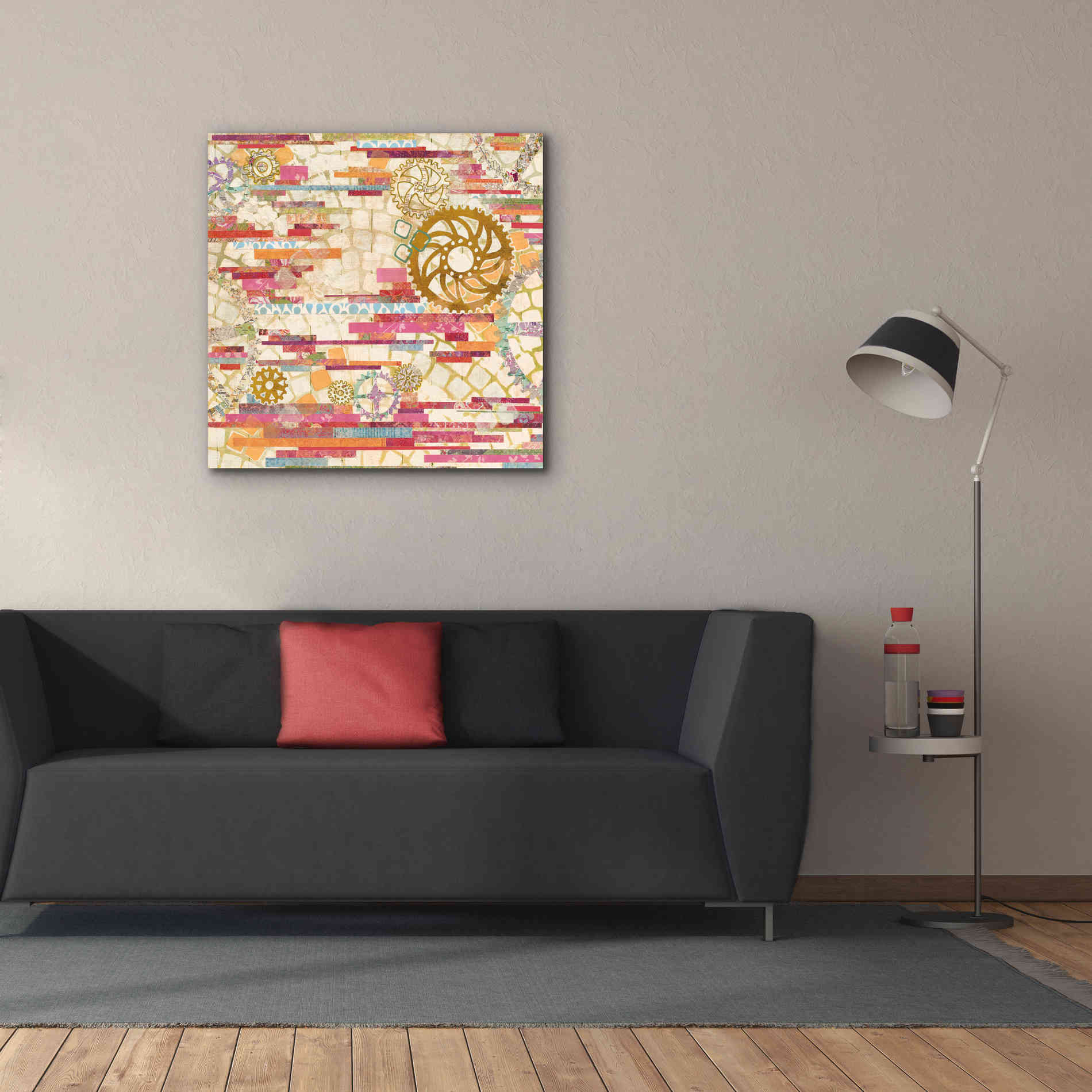 'EU Timetable I on White' by Kathy Ferguson, Canvas Wall Art,37 x 37