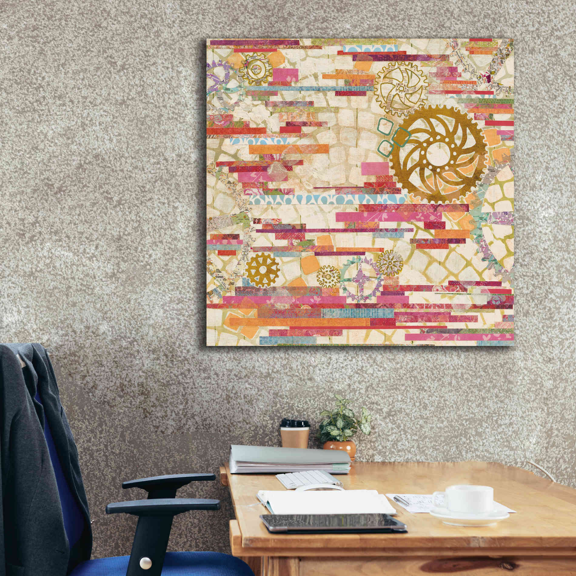 'EU Timetable I on White' by Kathy Ferguson, Canvas Wall Art,37 x 37