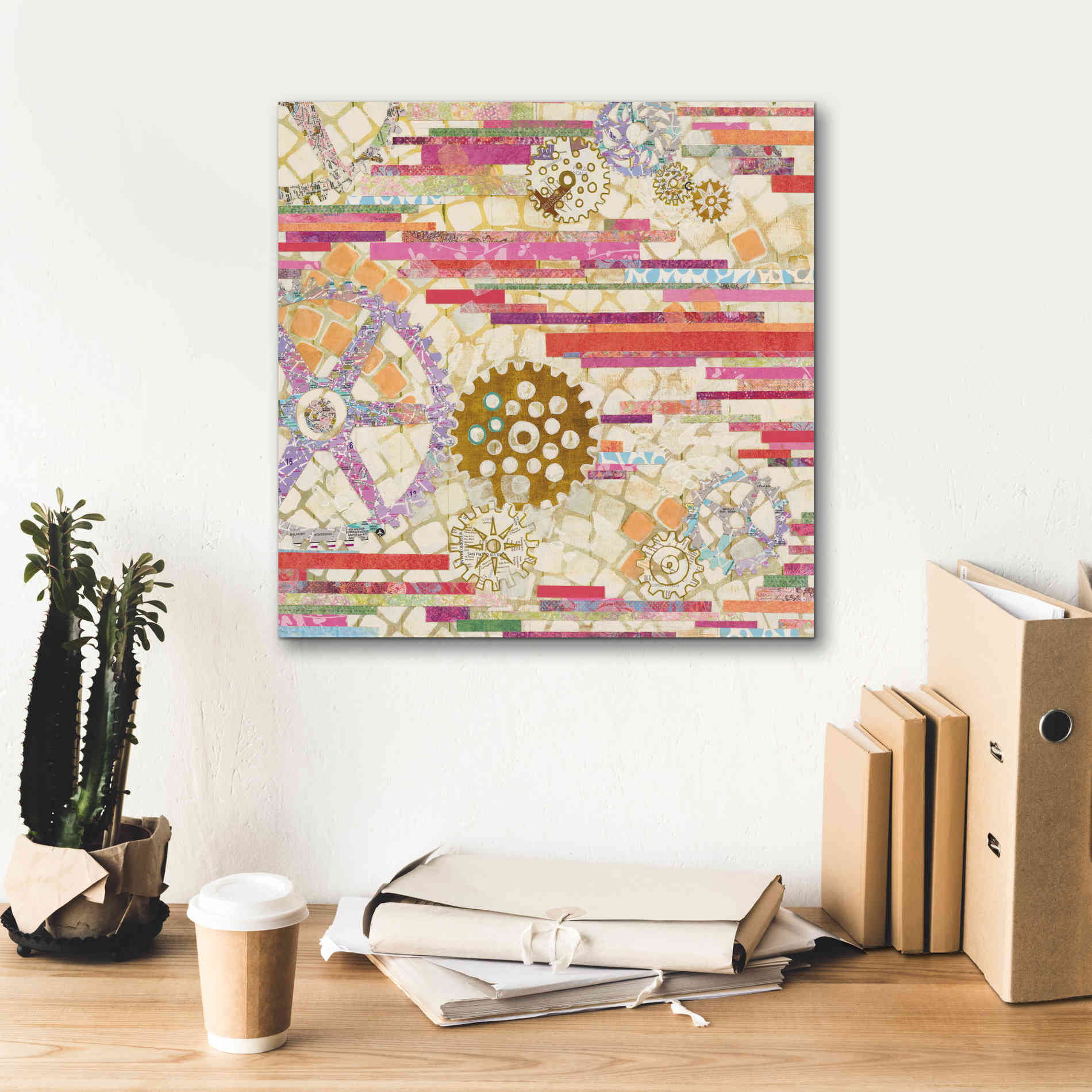 'EU Timetable II on White' by Kathy Ferguson, Canvas Wall Art,18 x 18