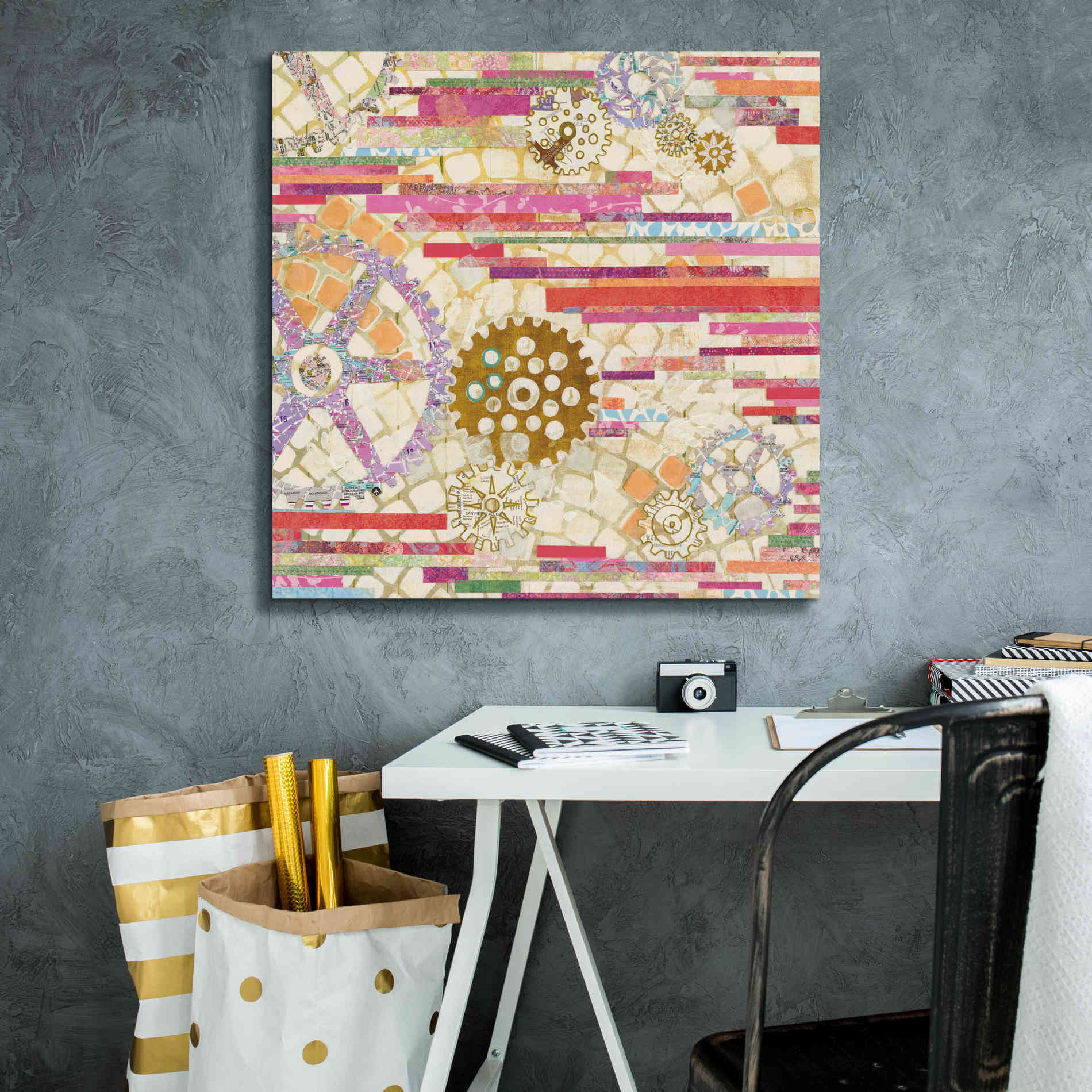 'EU Timetable II on White' by Kathy Ferguson, Canvas Wall Art,26 x 26